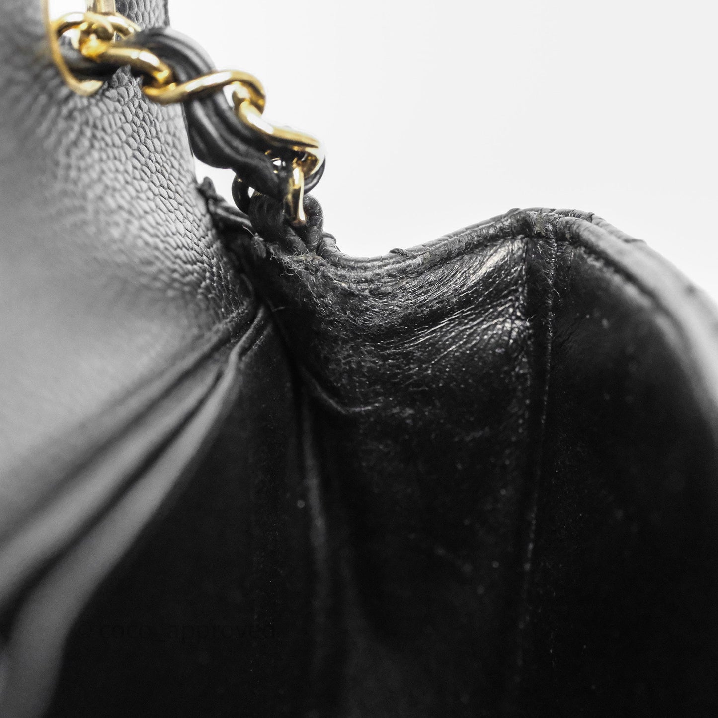 Chanel Quilted East West Flap Bag Black Caviar Gold Hardware