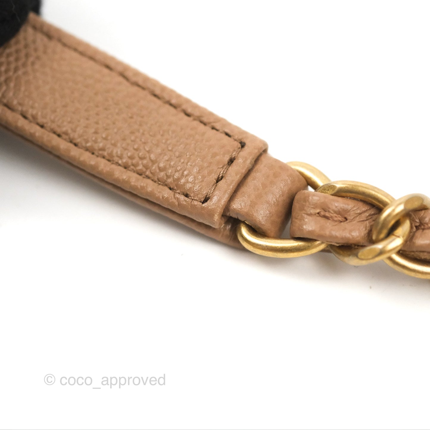 Chanel Small Flap Bag Dark Beige Caviar Gold Hardware 22K