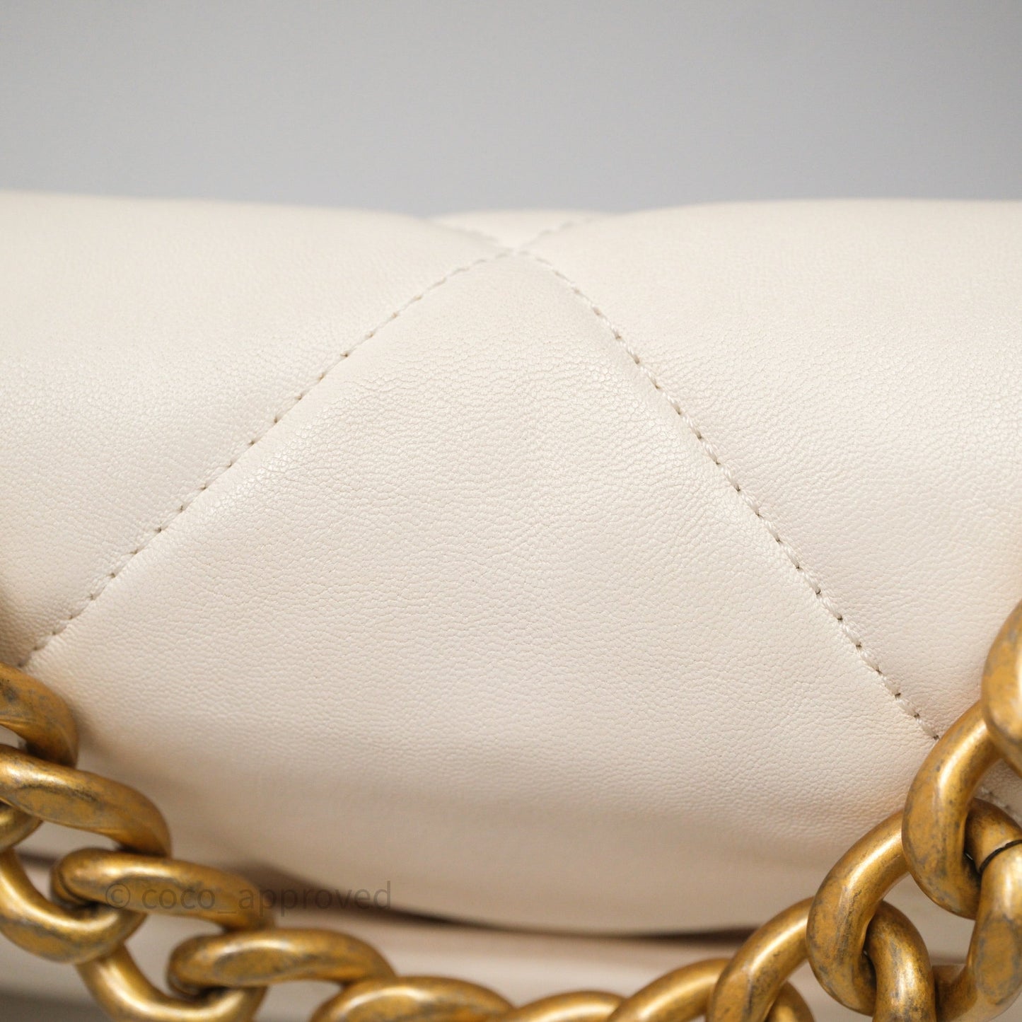Chanel 19 Small White Mixed Hardware