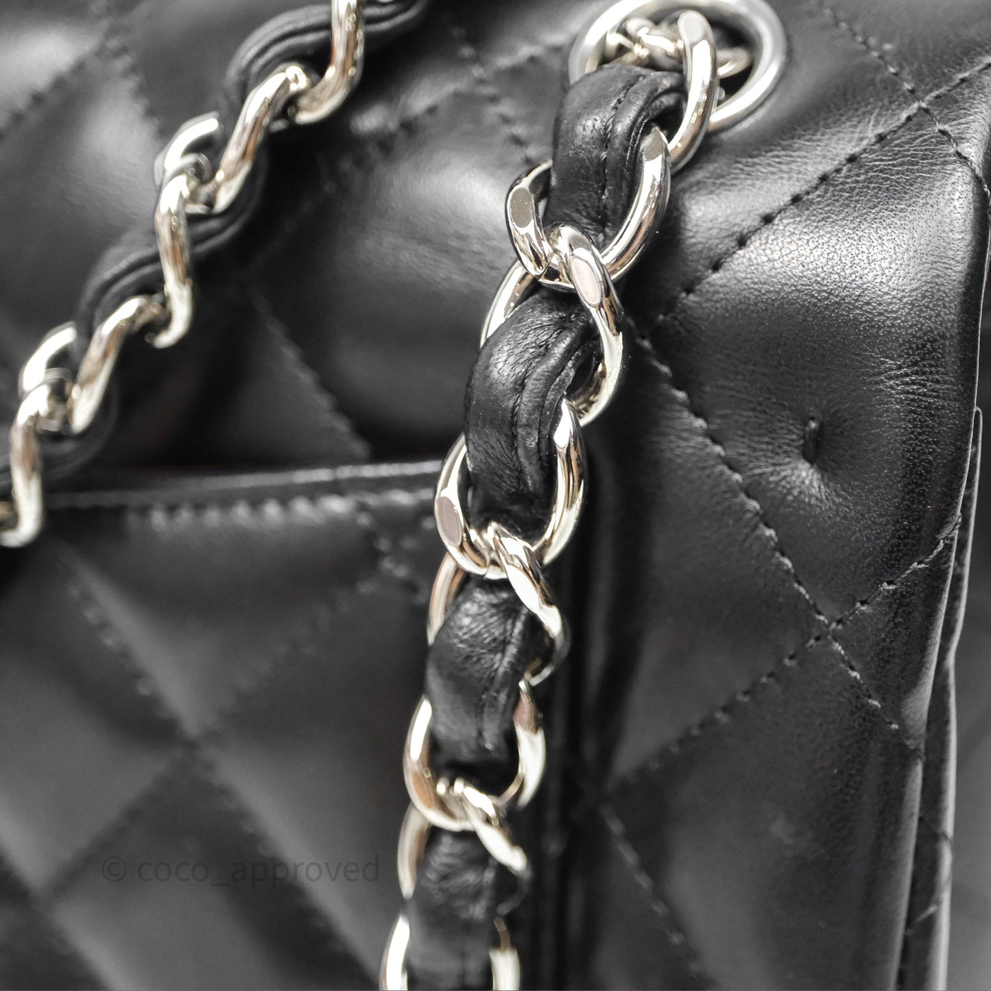 Chanel Jumbo Double Flap Black Lambskin Silver Hardware⁣⁣