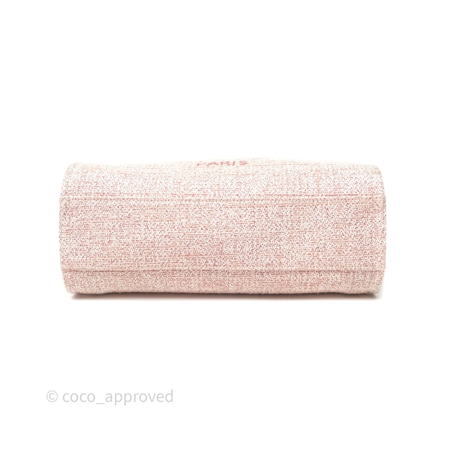 Chanel Medium Deauville Pink Glitter Raffia Gold Hardware