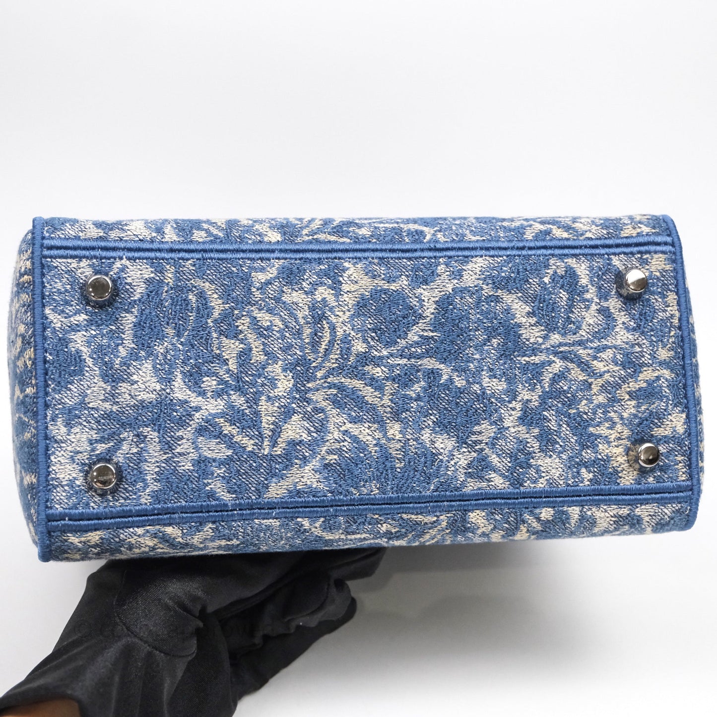 Christian Dior Medium Lady D-Lite Bag Blue Toile de Jouy Embroidery
