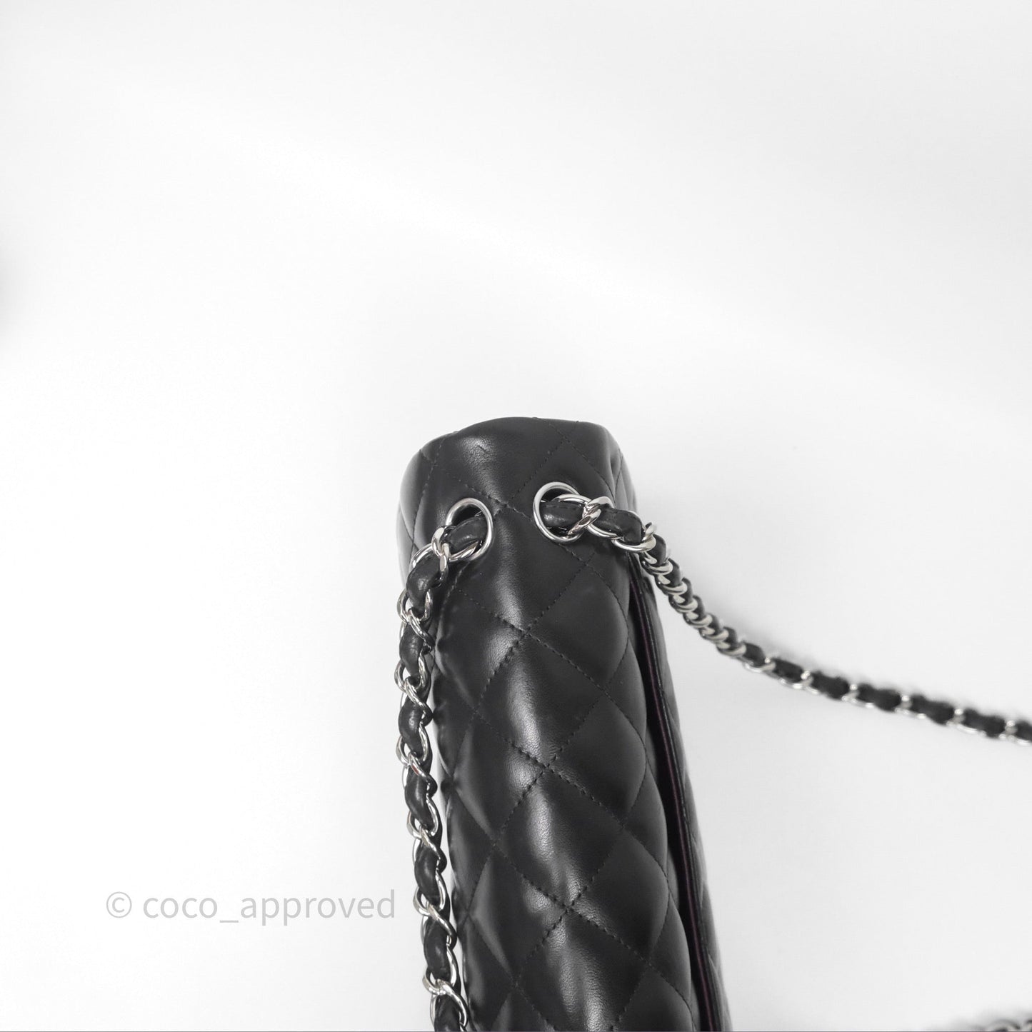 Chanel Jumbo Double Flap Black Lambskin Silver Hardware⁣⁣