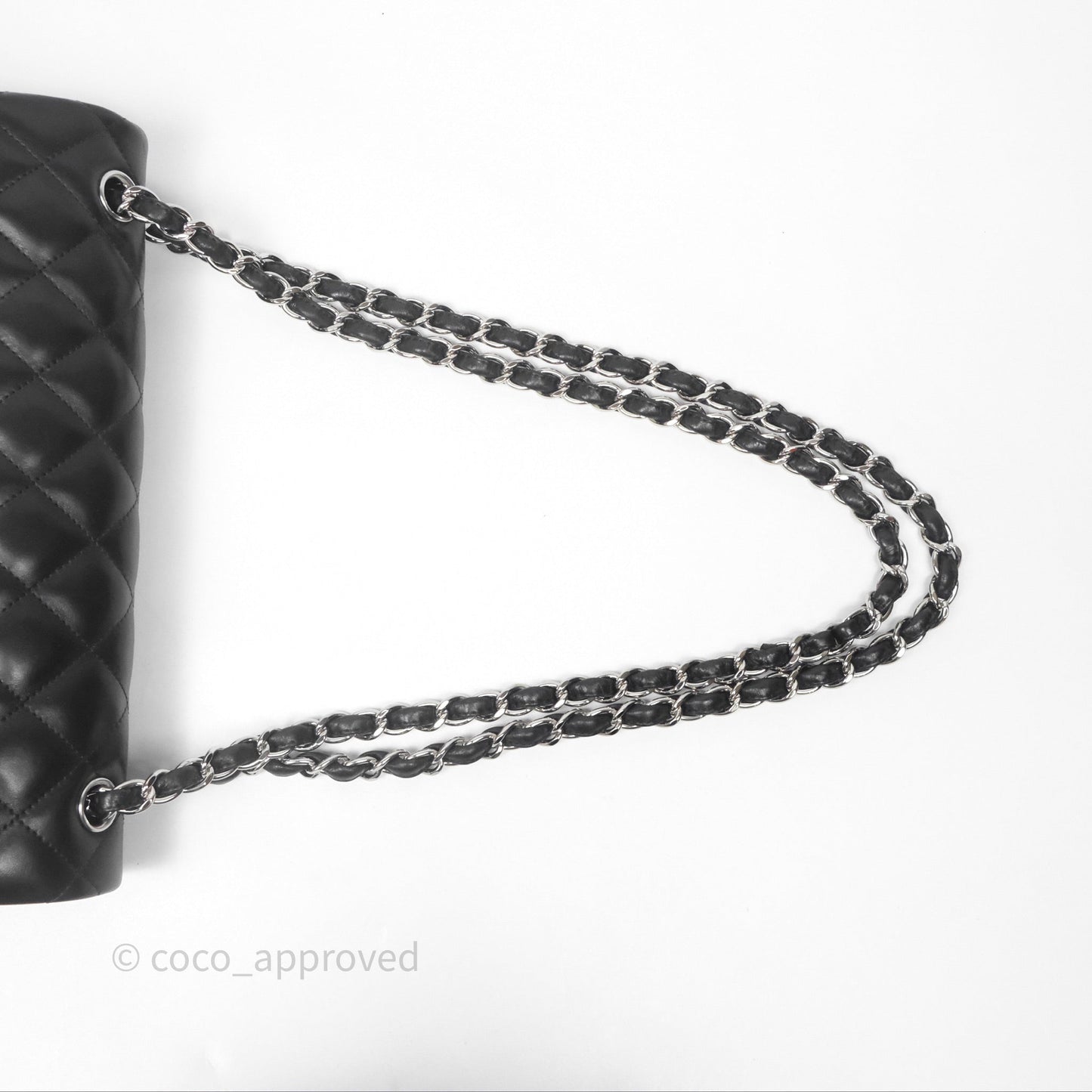 Chanel Jumbo Double Flap Black Lambskin Silver Hardware⁣⁣