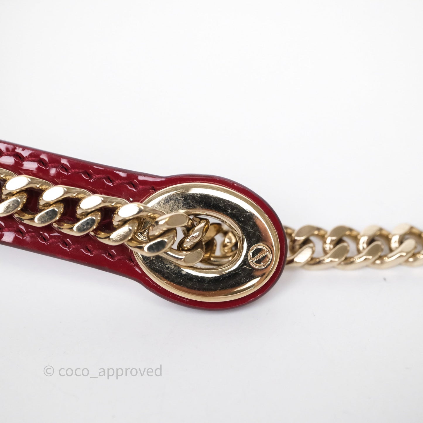 Christian Dior Mini Lady Dior Red Patent Cannage Gold Hardware