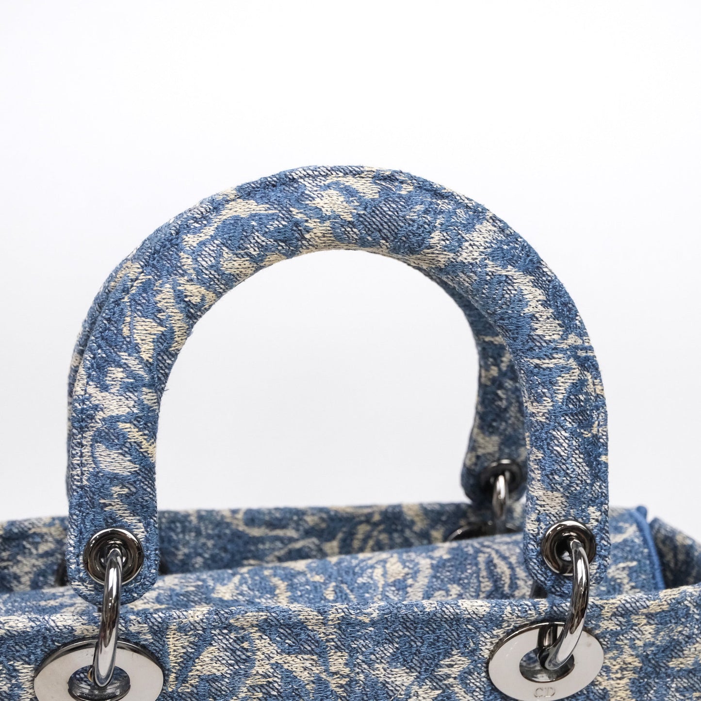 Christian Dior Medium Lady D-Lite Bag Blue Toile de Jouy Embroidery