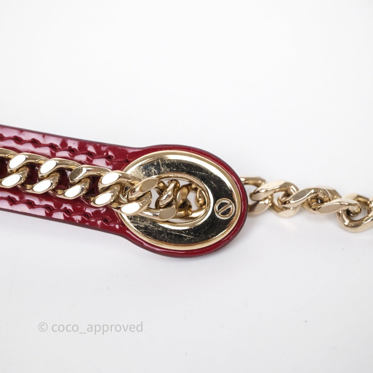 Christian Dior Mini Lady Dior Red Patent Cannage Gold Hardware