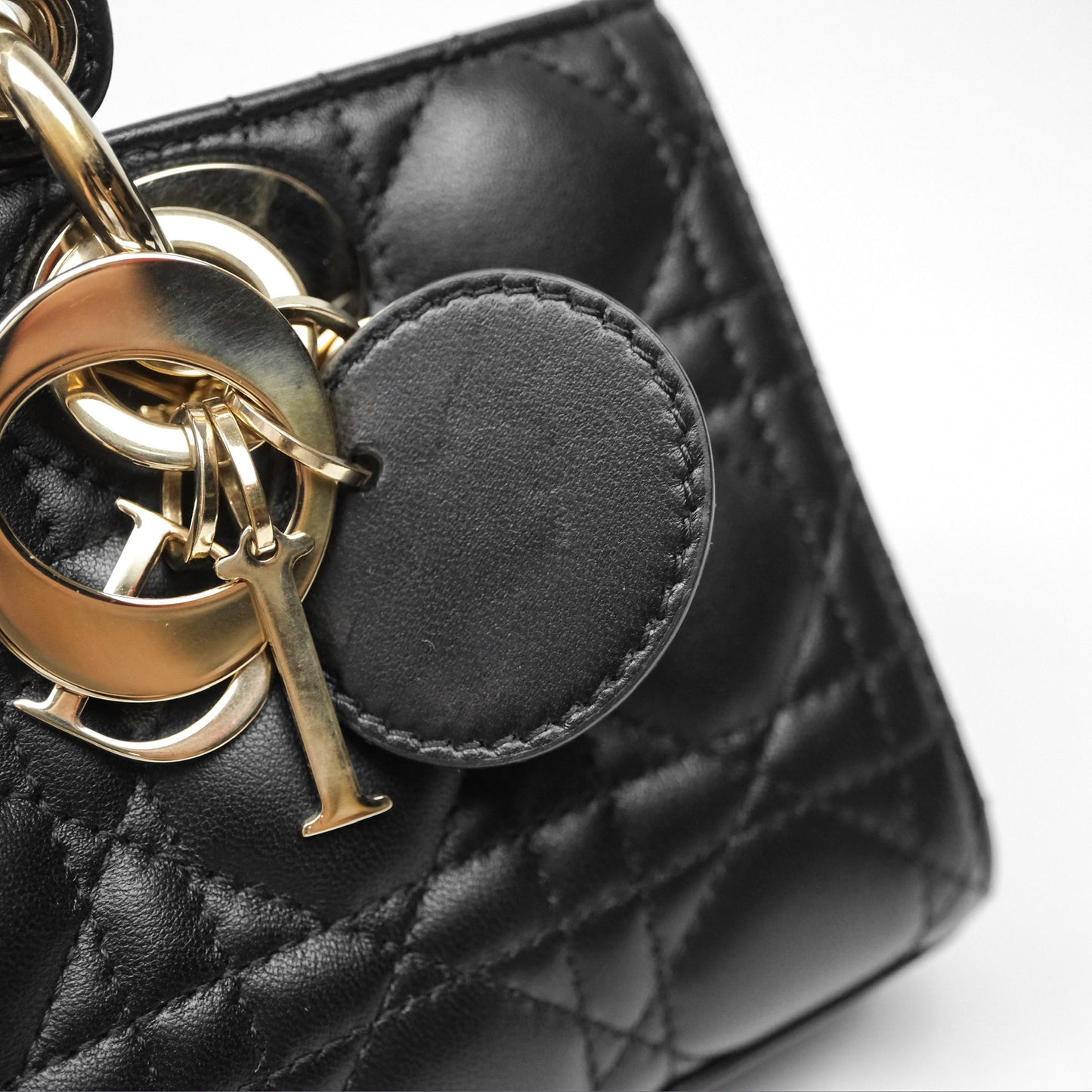 Dior Small Lady D-Joy Bag Black Lambskin Cannage Gold Hardware