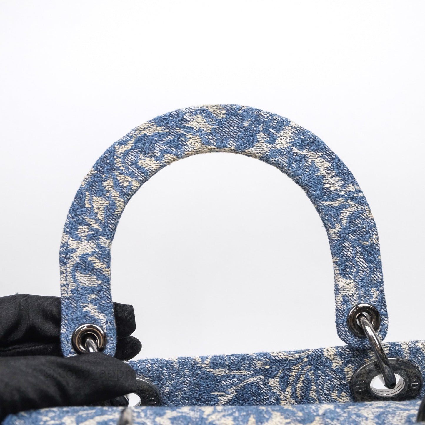 Christian Dior Medium Lady D-Lite Bag Blue Toile de Jouy Embroidery