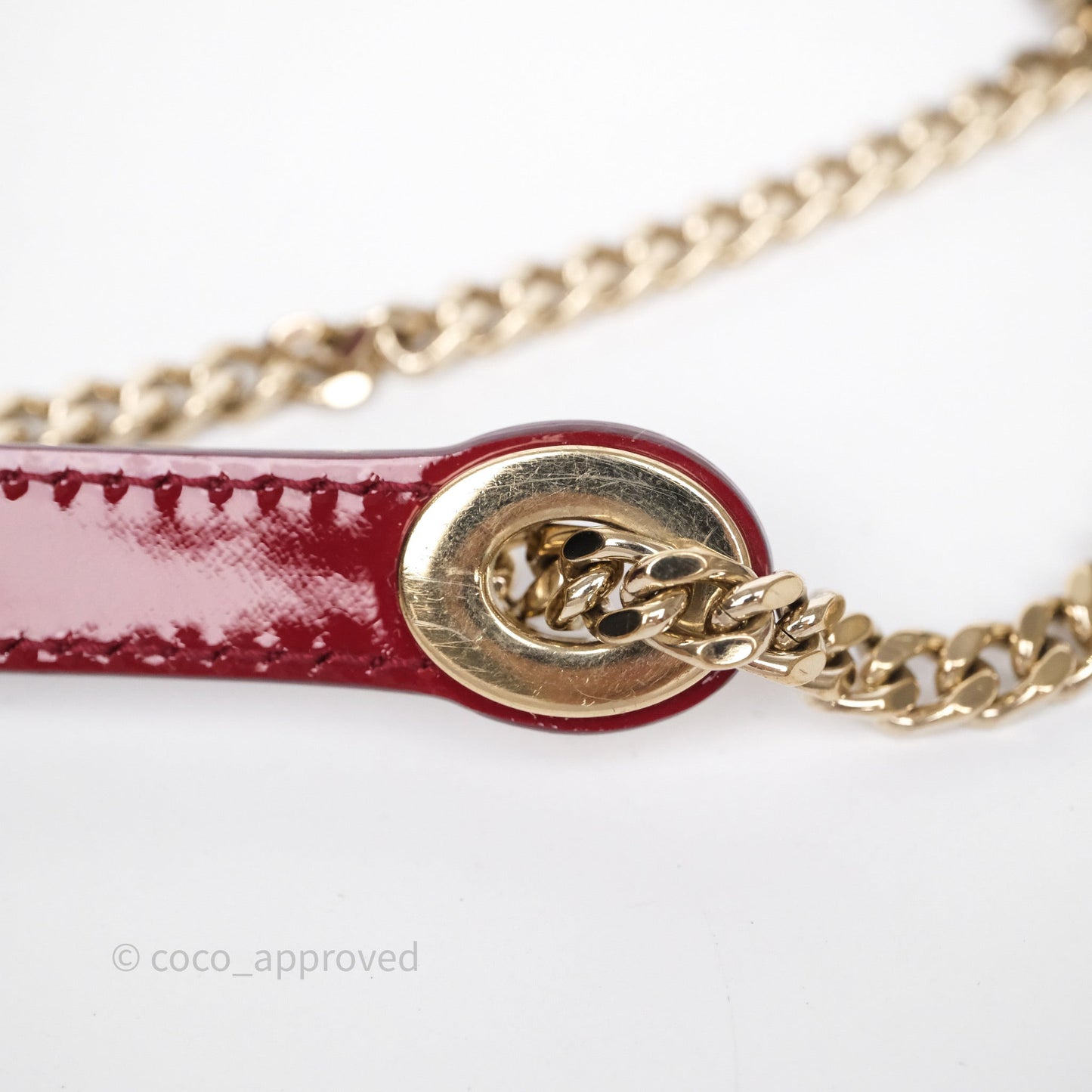 Christian Dior Mini Lady Dior Red Patent Cannage Gold Hardware