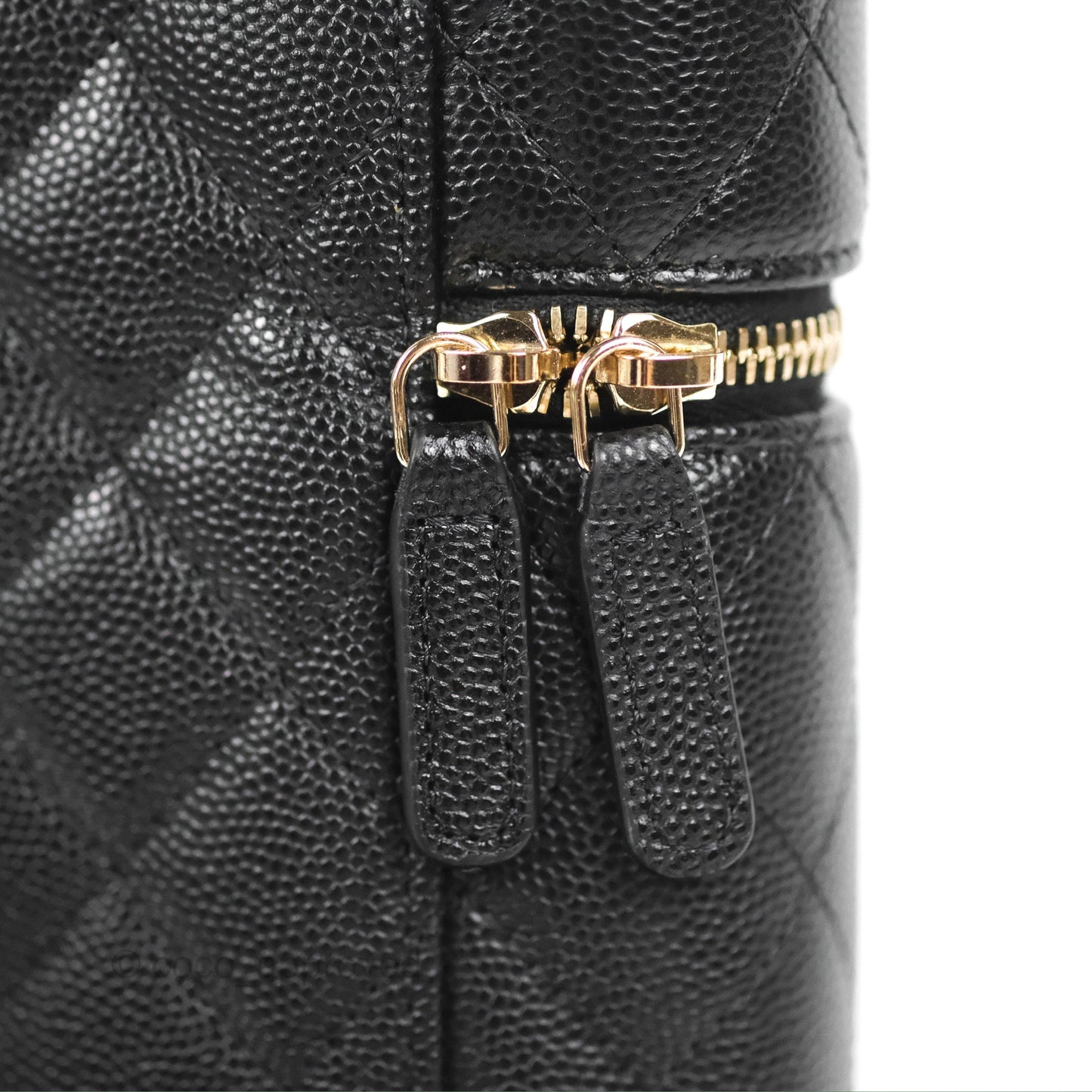 Chanel Vanity Phone Holder With Chain Black Caviar Gold Hardware