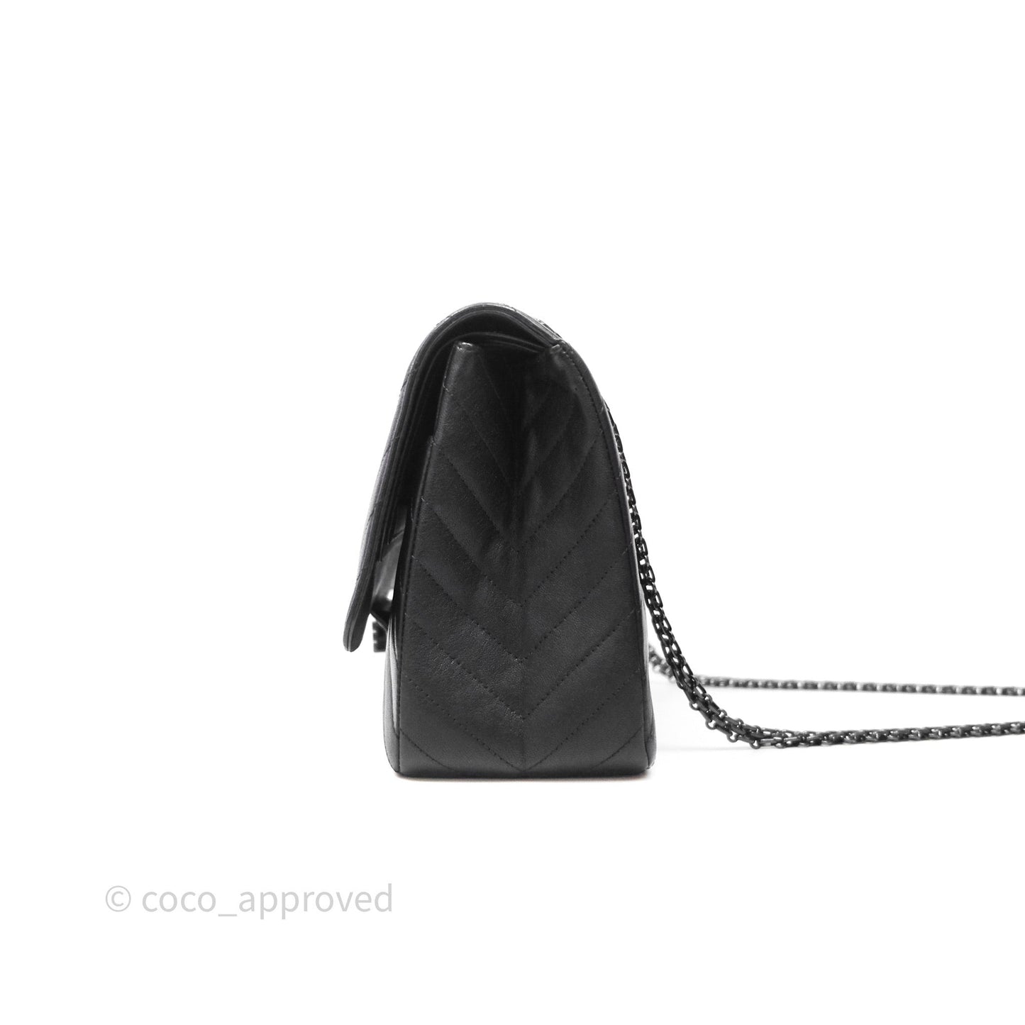 Chanel Reissue 227 Chevron So Black Calfskin