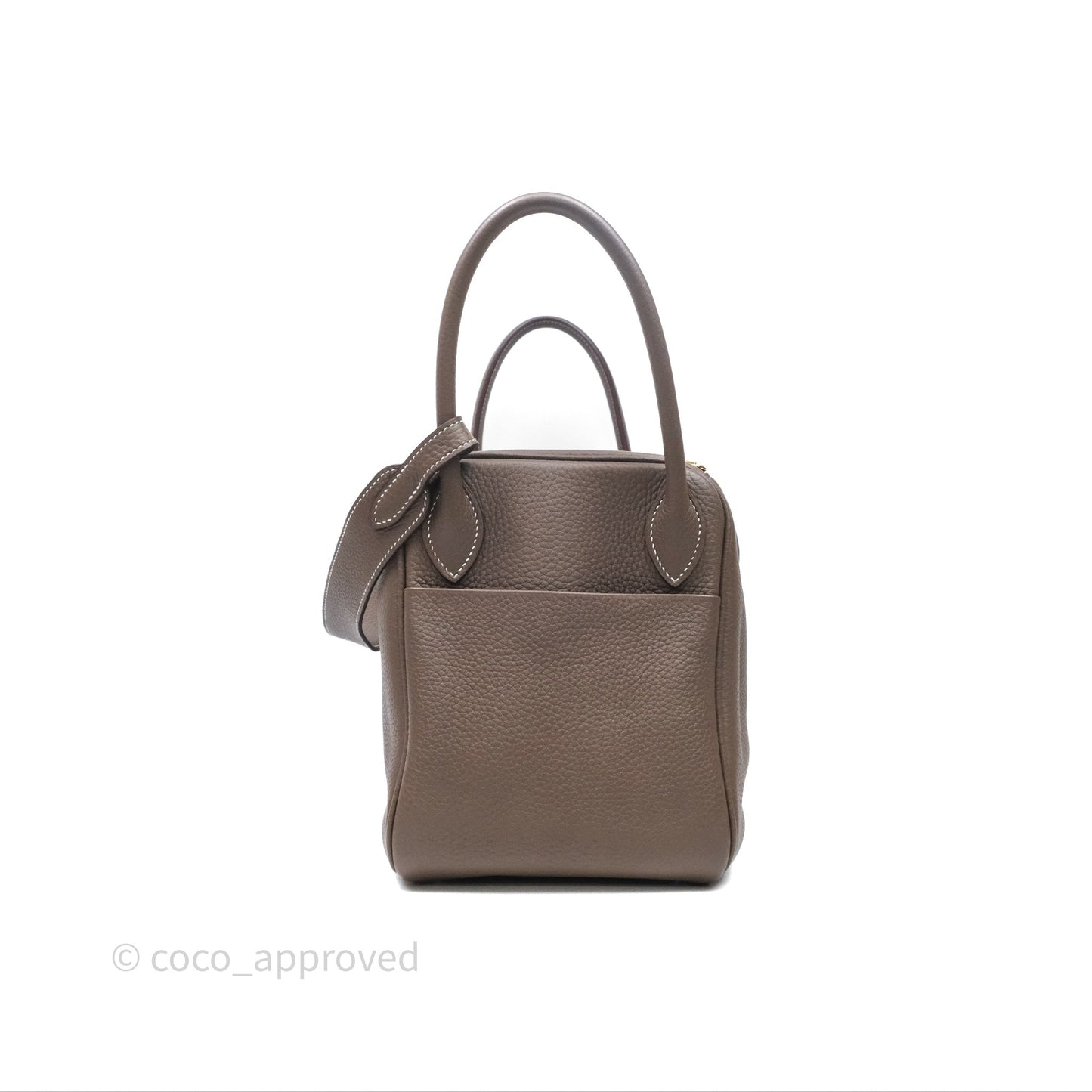 Hermès Lindy 30 Etoupe 18 Clemence Gold Hardware