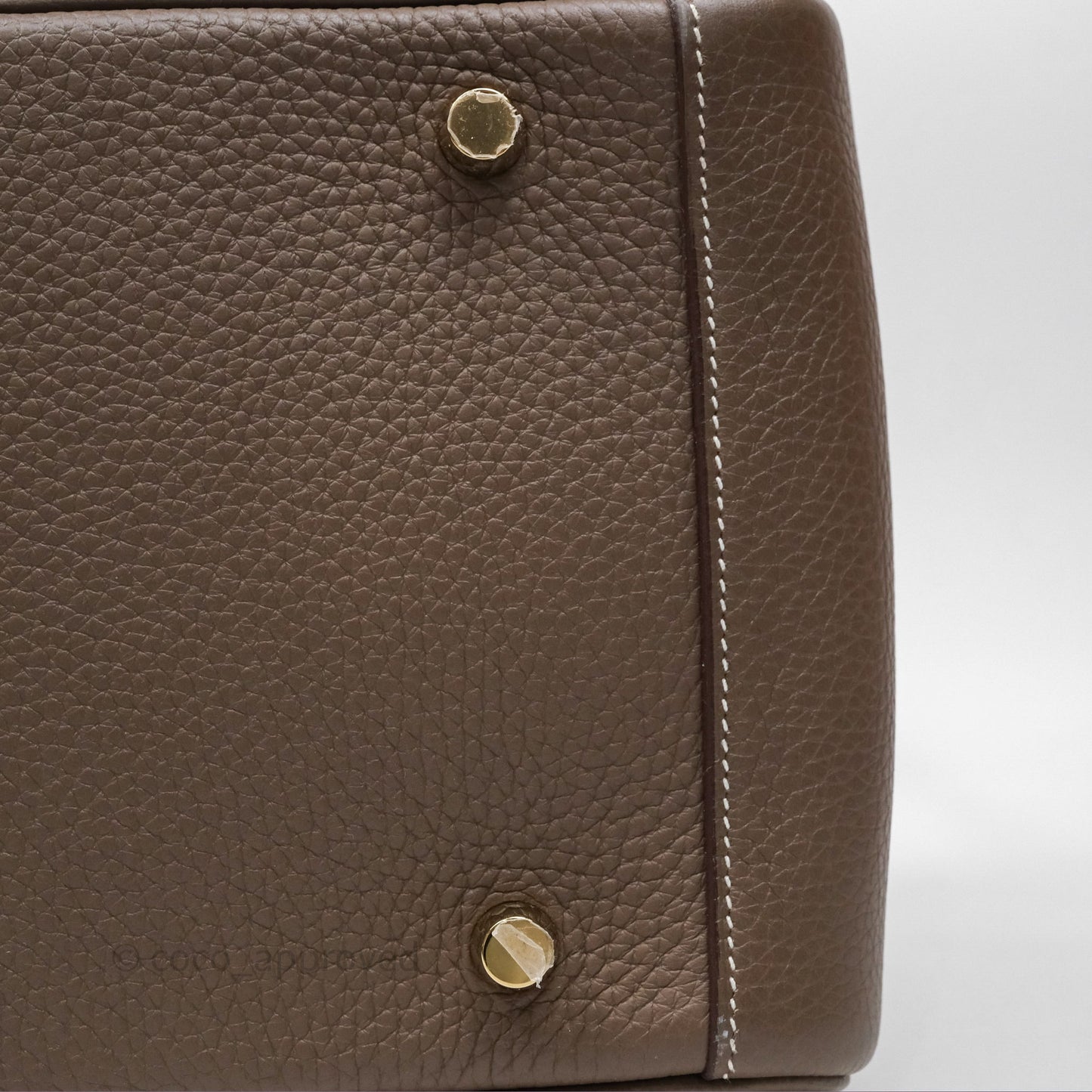 Hermès Lindy 30 Etoupe 18 Clemence Gold Hardware
