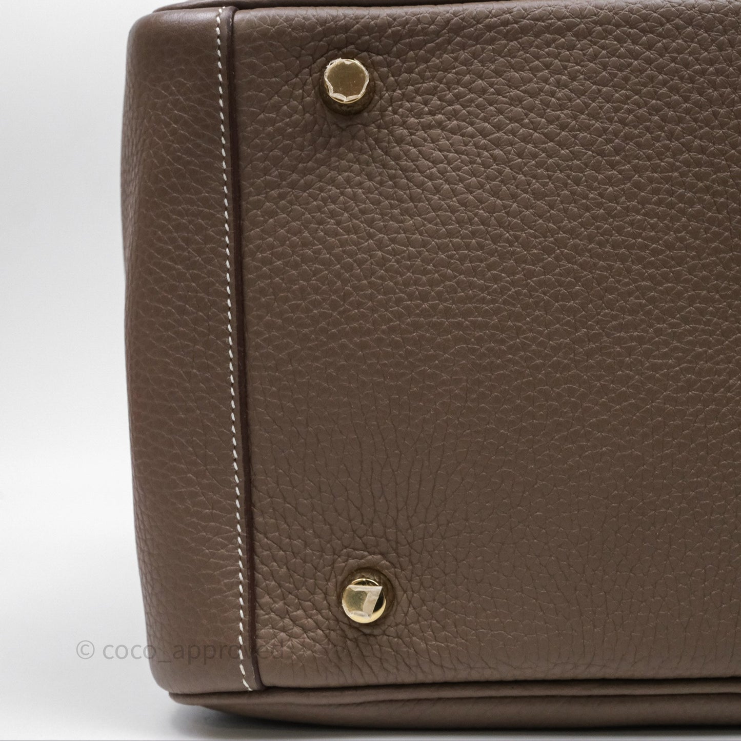 Hermès Lindy 30 Etoupe 18 Clemence Gold Hardware