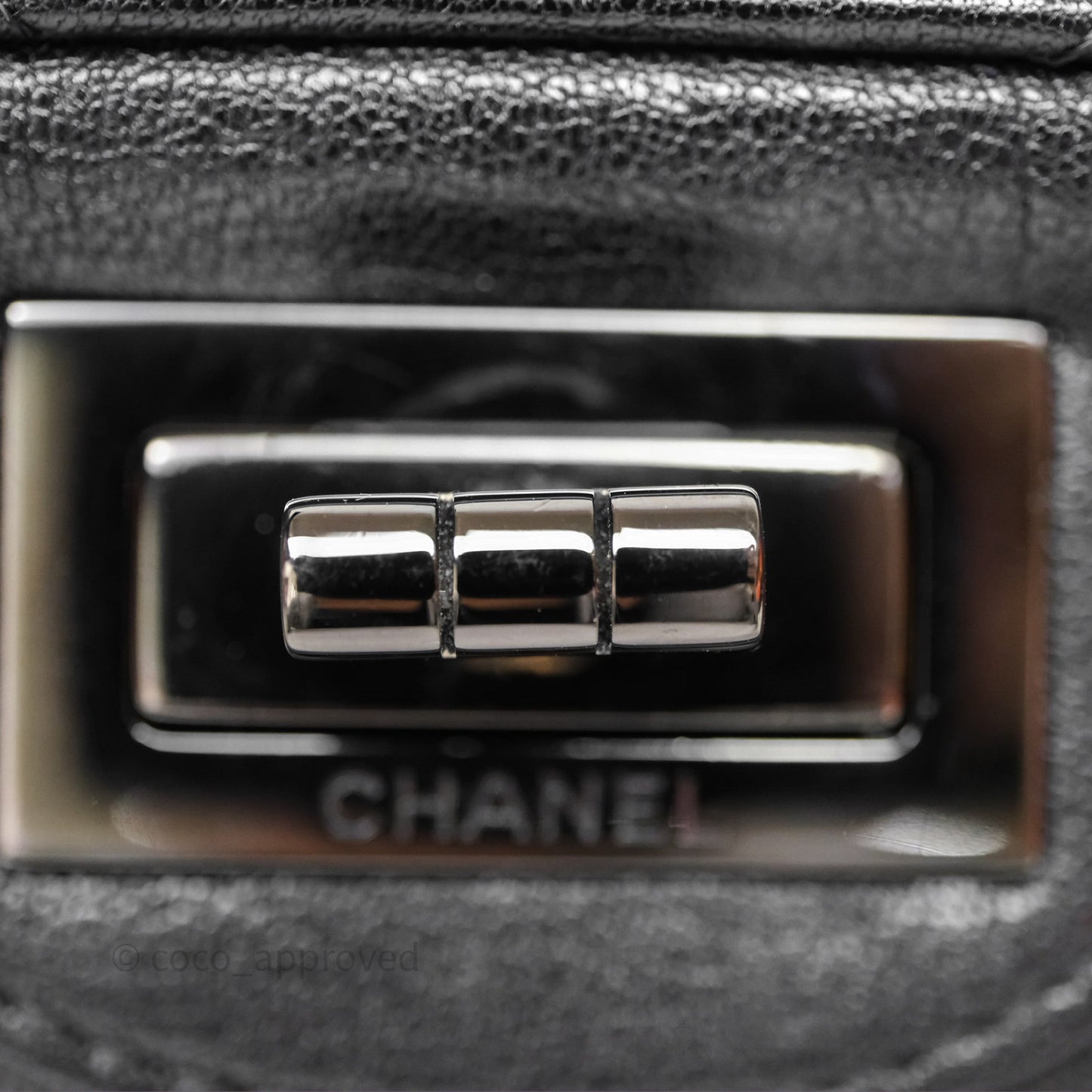Chanel Reissue 227 Chevron So Black Calfskin