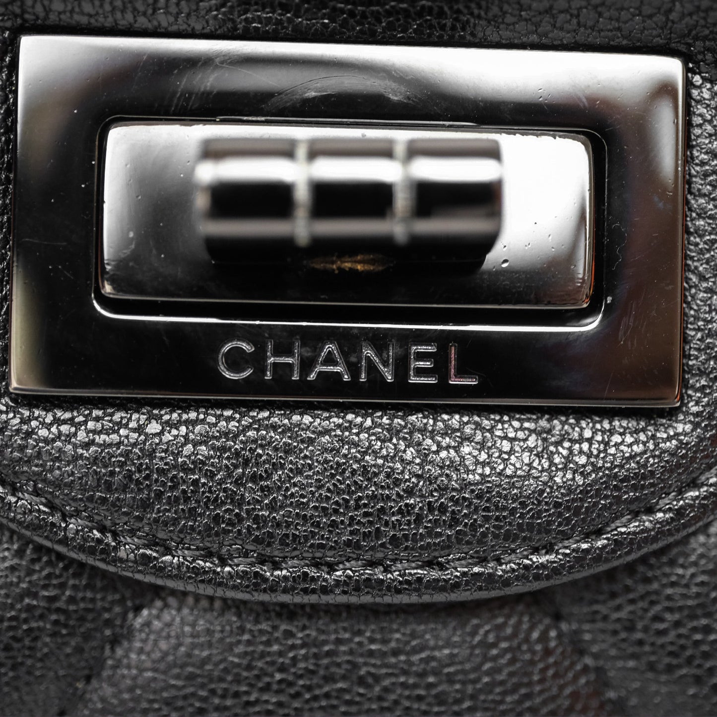 Chanel Reissue 227 Chevron So Black Calfskin