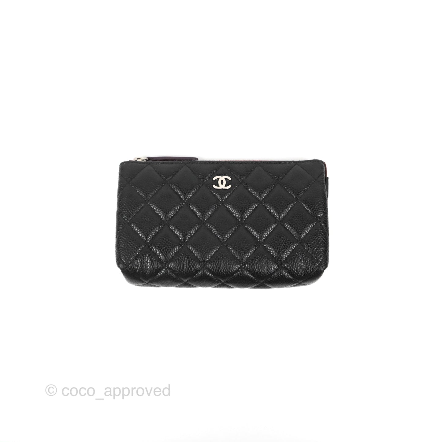 Chanel Toiletry Pouch Black Caviar Silver Hardware