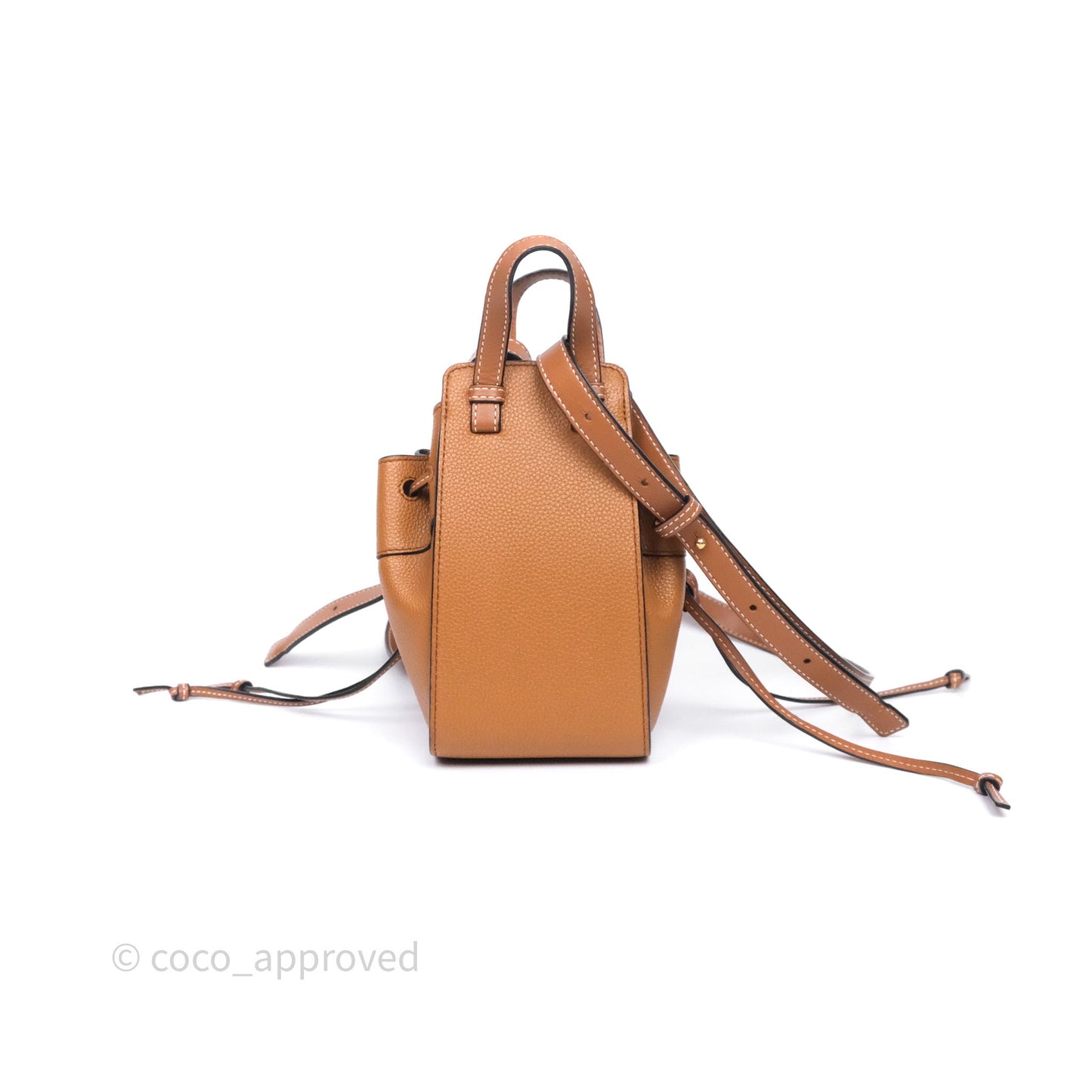 Loewe Mini Hammock Drawstring Tan Calfskin