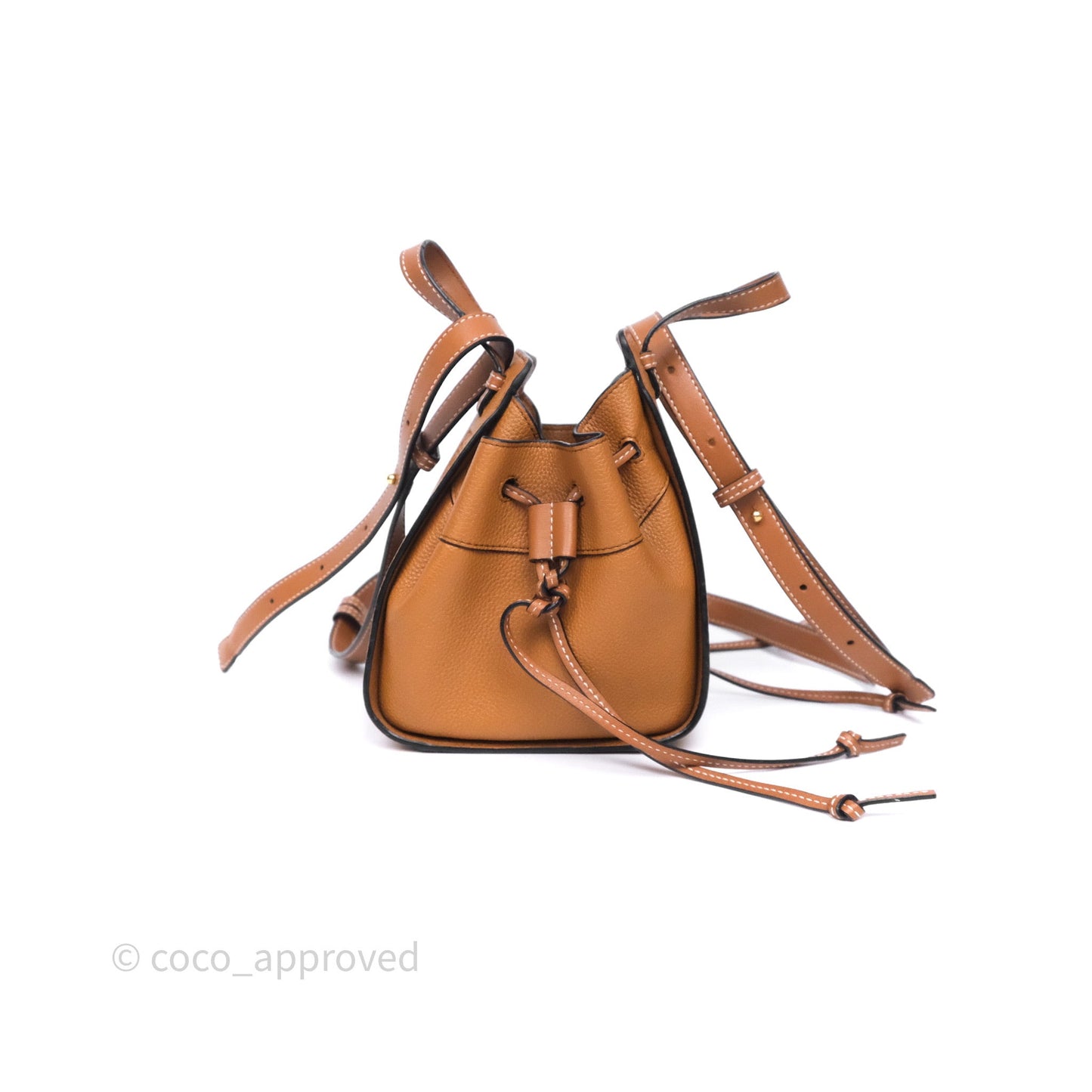 Loewe Mini Hammock Drawstring Tan Calfskin