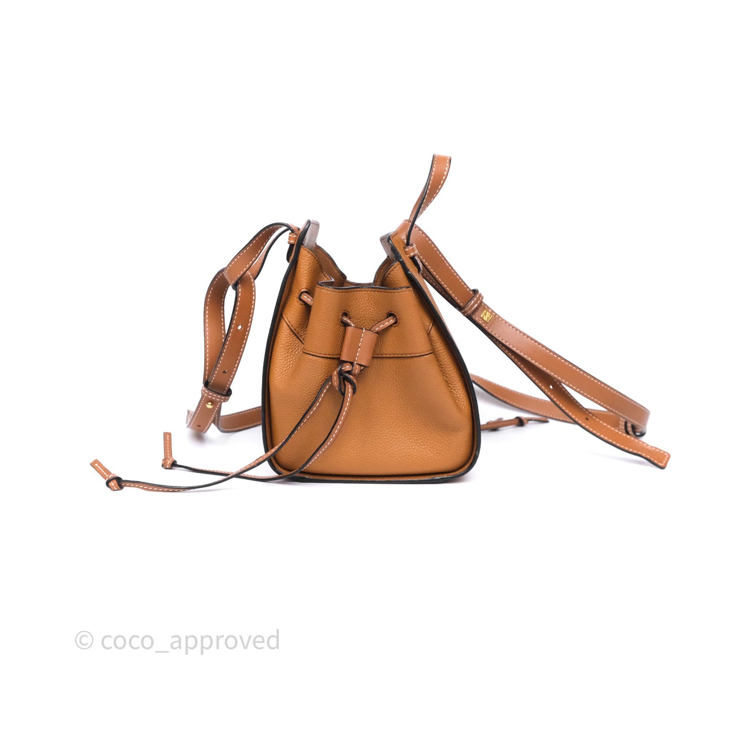 Loewe Mini Hammock Drawstring Tan Calfskin