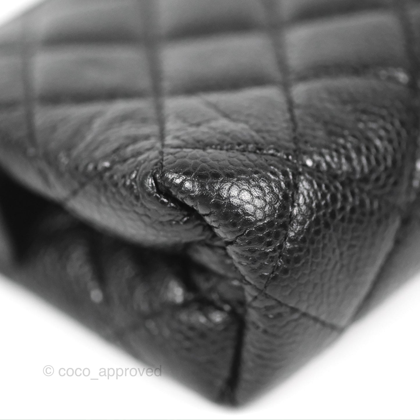 Chanel Toiletry Pouch Black Caviar Silver Hardware
