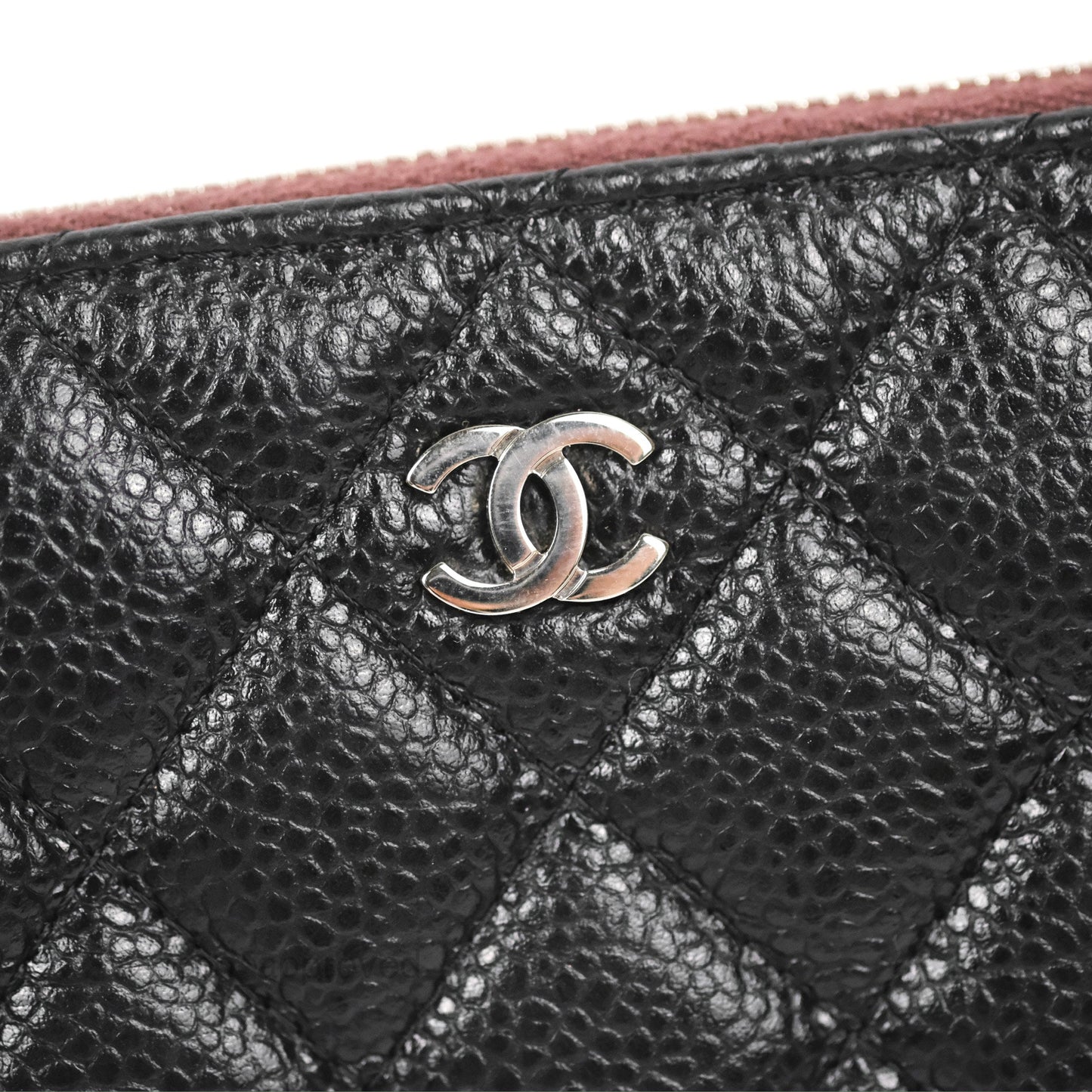 Chanel Toiletry Pouch Black Caviar Silver Hardware