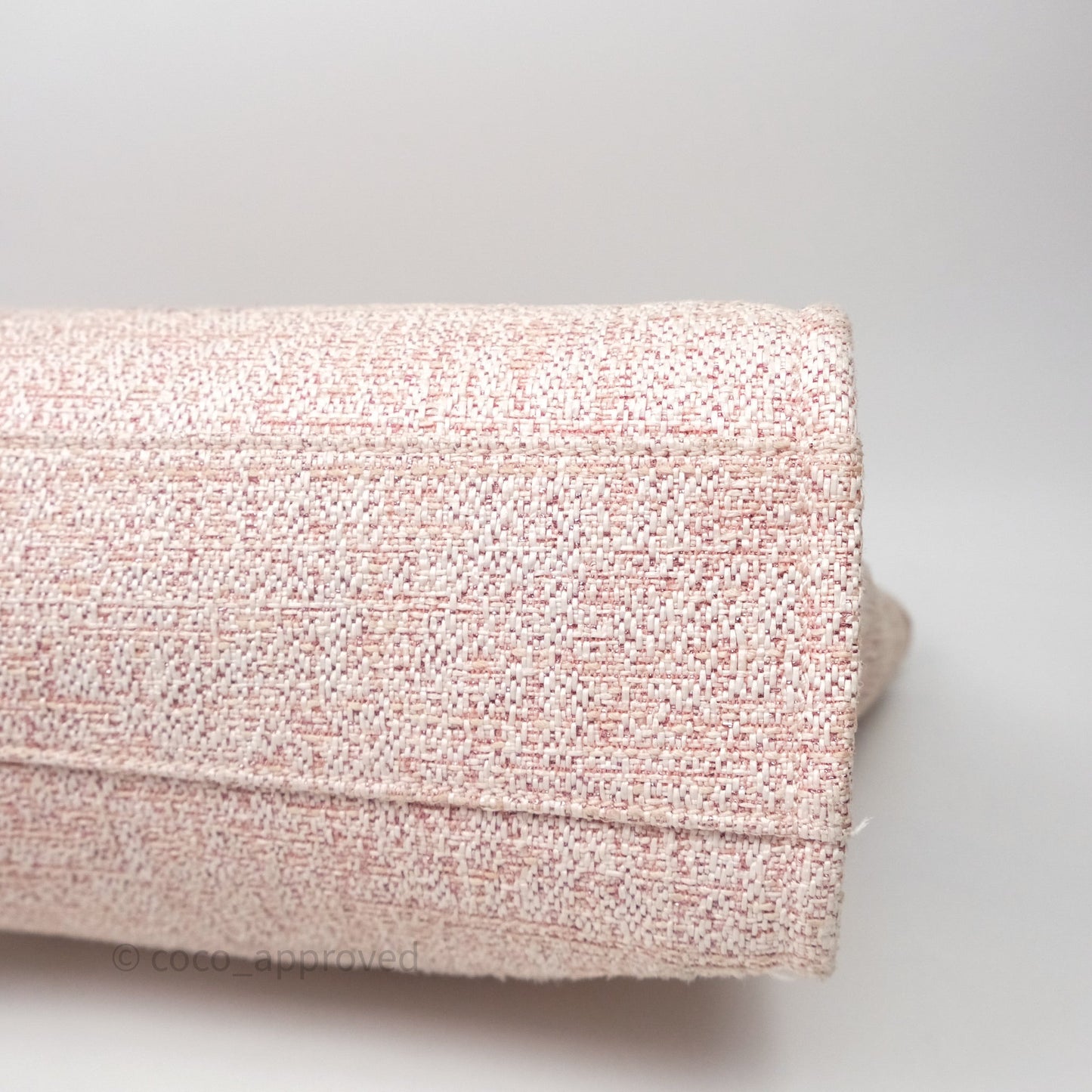 Chanel Medium Deauville Pink Glitter Raffia Gold Hardware