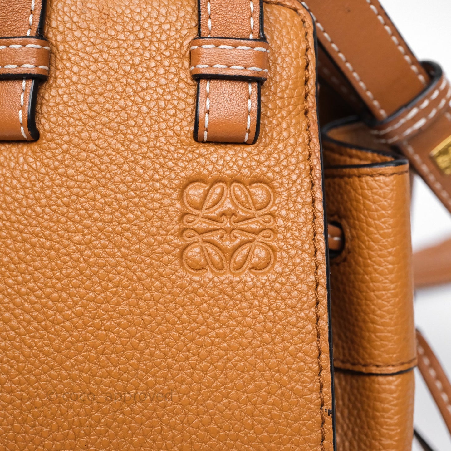 Loewe Mini Hammock Drawstring Tan Calfskin
