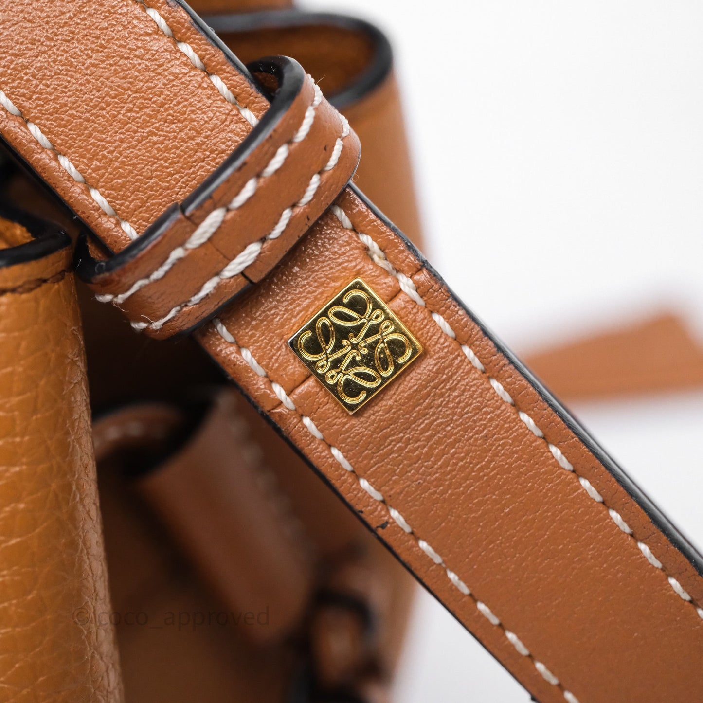 Loewe Mini Hammock Drawstring Tan Calfskin