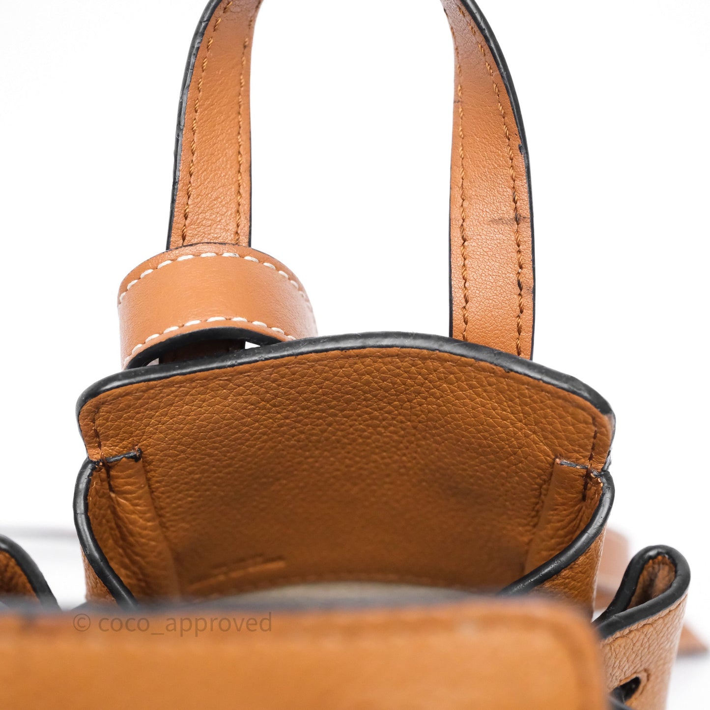 Loewe Mini Hammock Drawstring Tan Calfskin