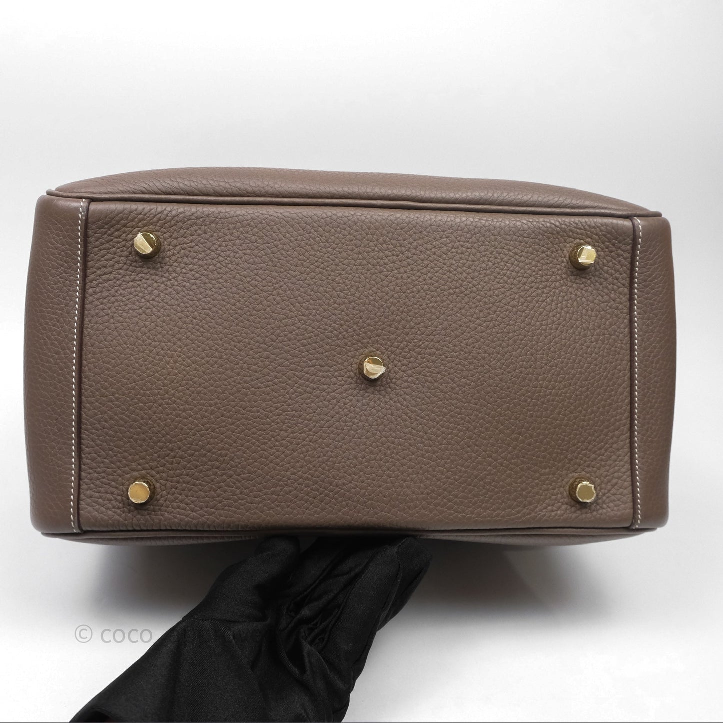 Hermès Lindy 30 Etoupe 18 Clemence Gold Hardware