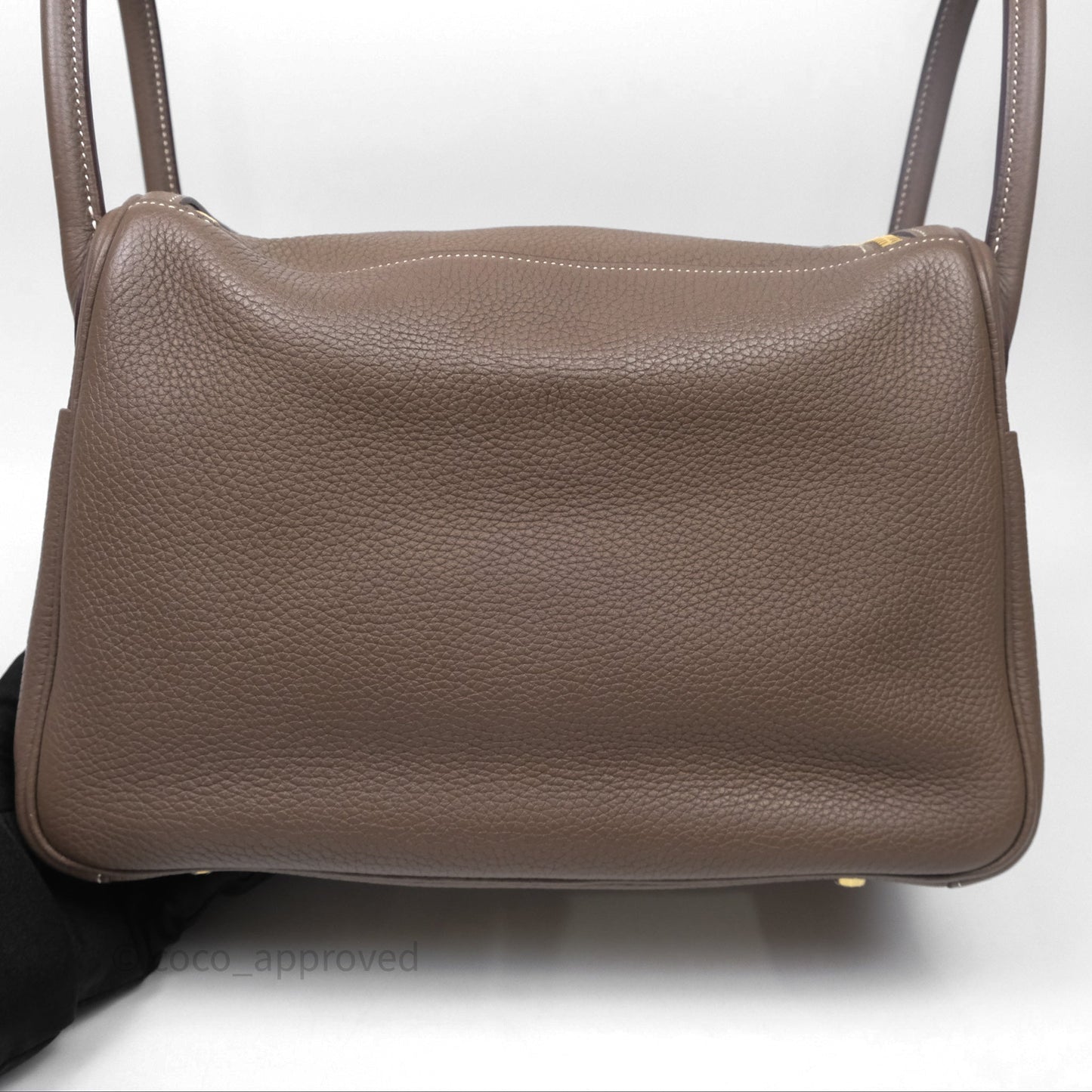 Hermès Lindy 30 Etoupe 18 Clemence Gold Hardware