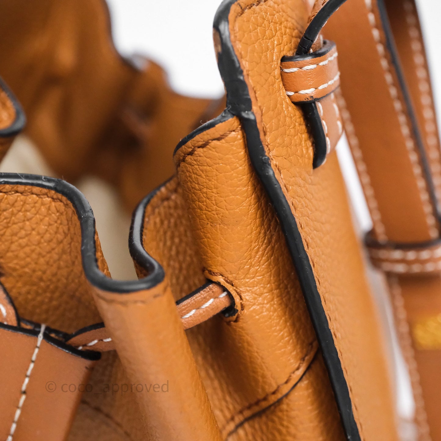 Loewe Mini Hammock Drawstring Tan Calfskin