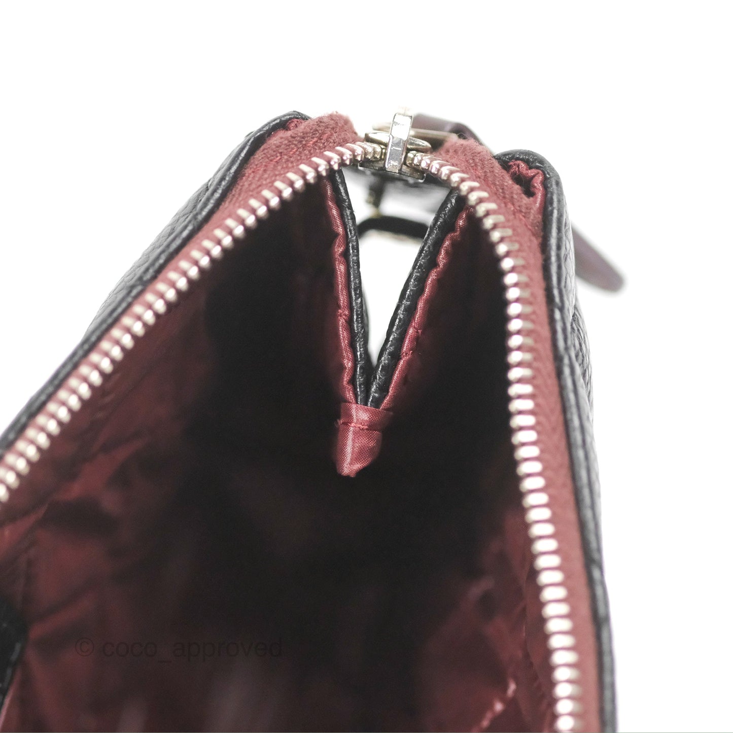 Chanel Toiletry Pouch Black Caviar Silver Hardware