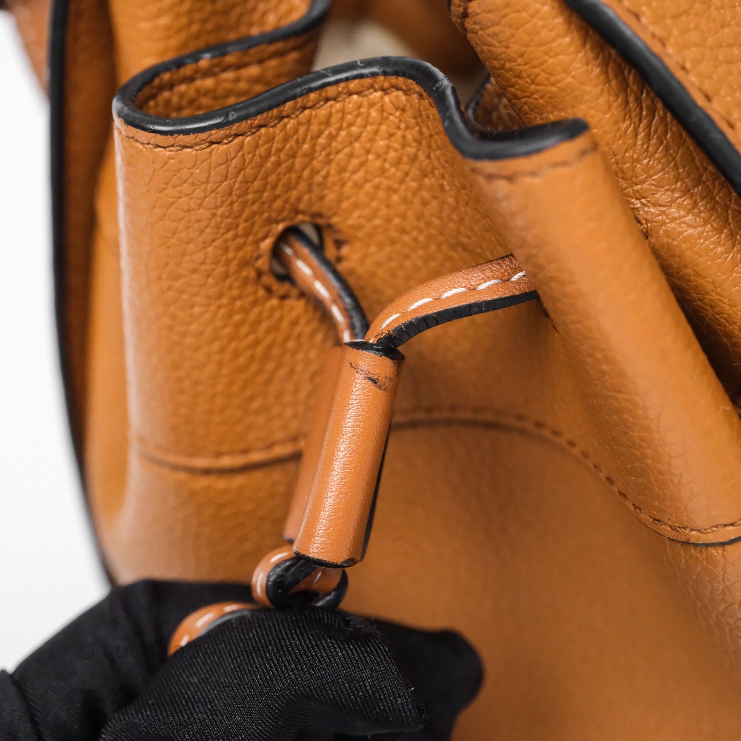 Loewe Mini Hammock Drawstring Tan Calfskin