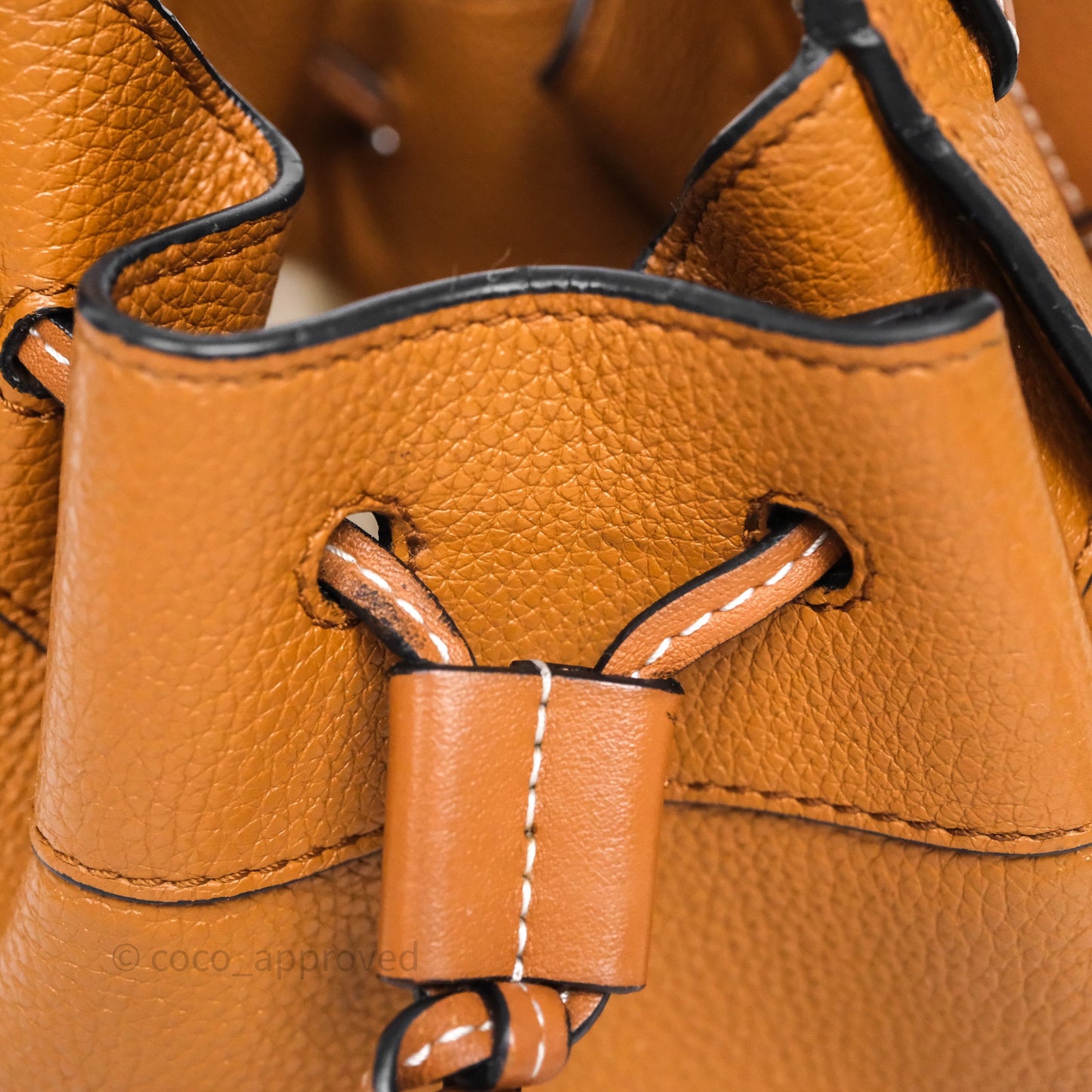Loewe Mini Hammock Drawstring Tan Calfskin