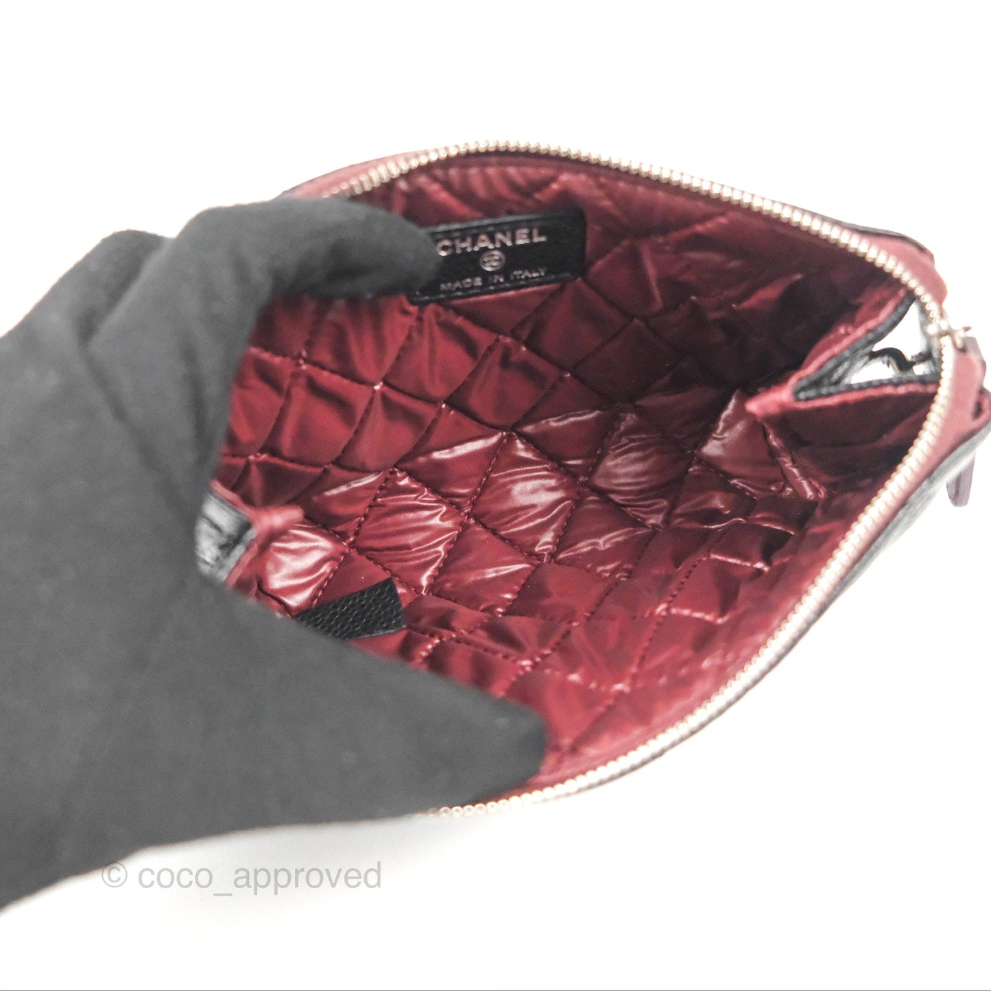 Chanel Toiletry Pouch Black Caviar Silver Hardware