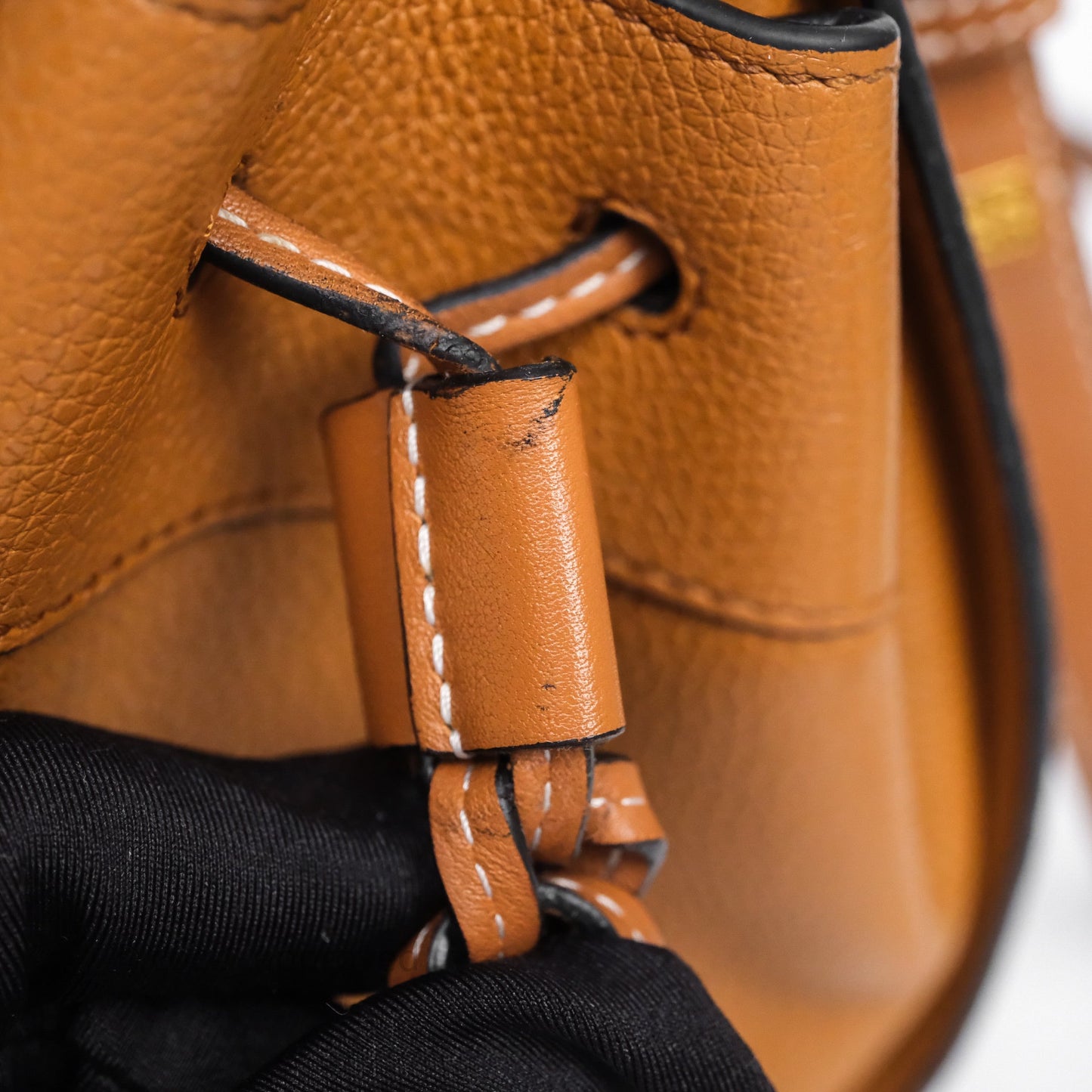 Loewe Mini Hammock Drawstring Tan Calfskin