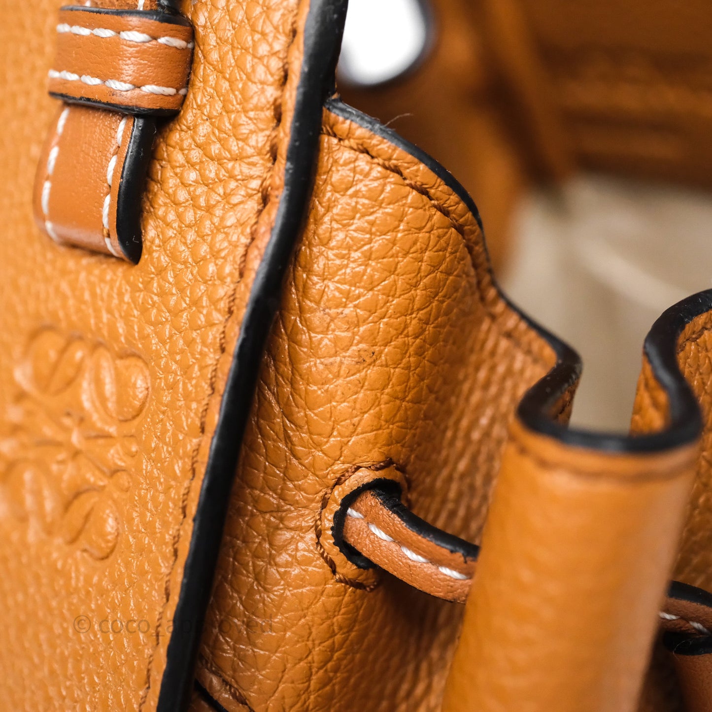 Loewe Mini Hammock Drawstring Tan Calfskin