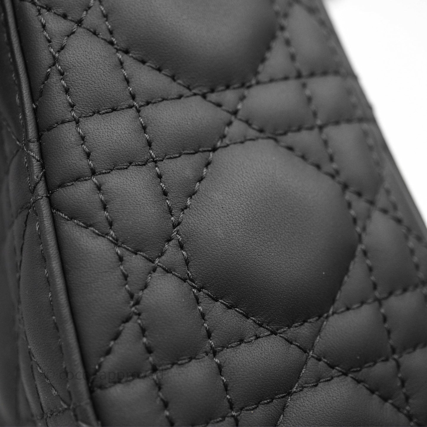 Christian Dior Mini Lady Dior Ultra Matte Black Cannage Calfskin
