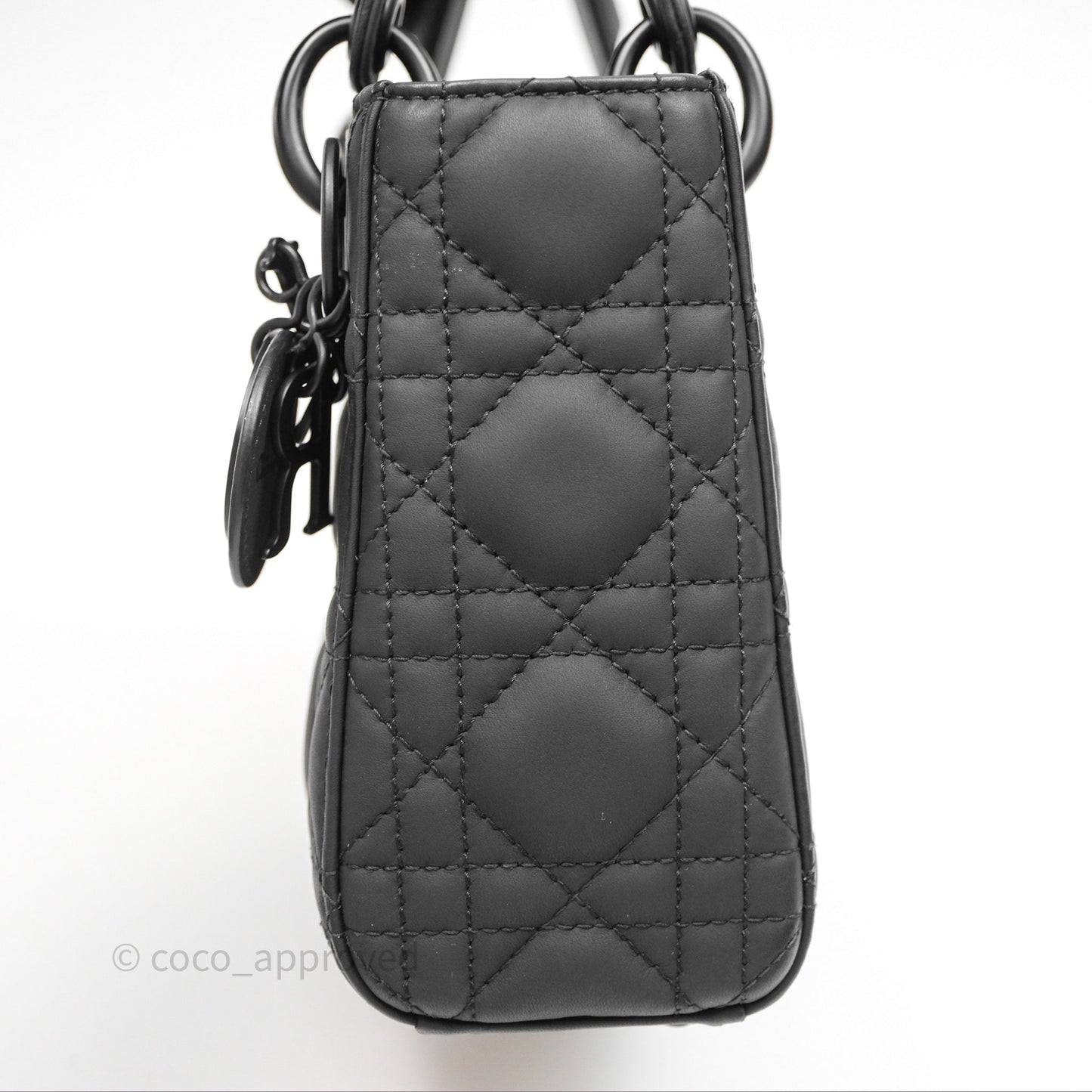 Christian Dior Mini Lady Dior Ultra Matte Black Cannage Calfskin