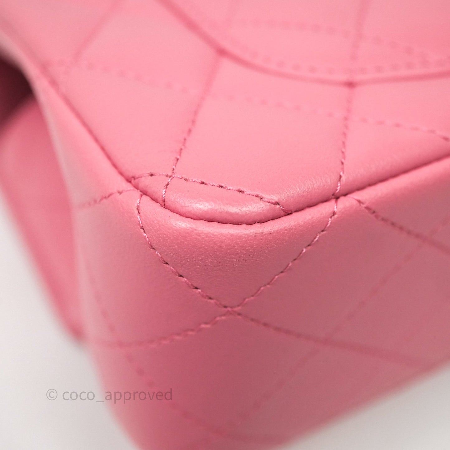 Chanel Top Handle Mini Rectangular Flap Pink Lambskin Gold Hardware