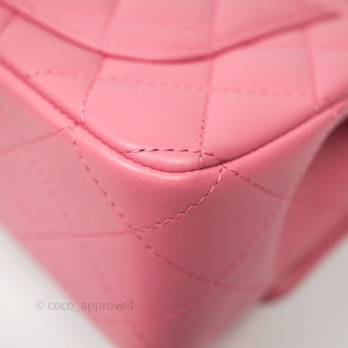 Chanel Top Handle Mini Rectangular Flap Pink Lambskin Gold Hardware