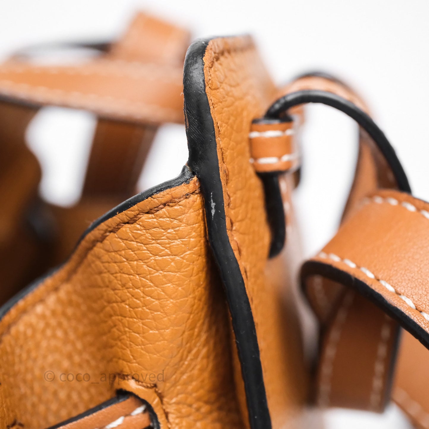 Loewe Mini Hammock Drawstring Tan Calfskin