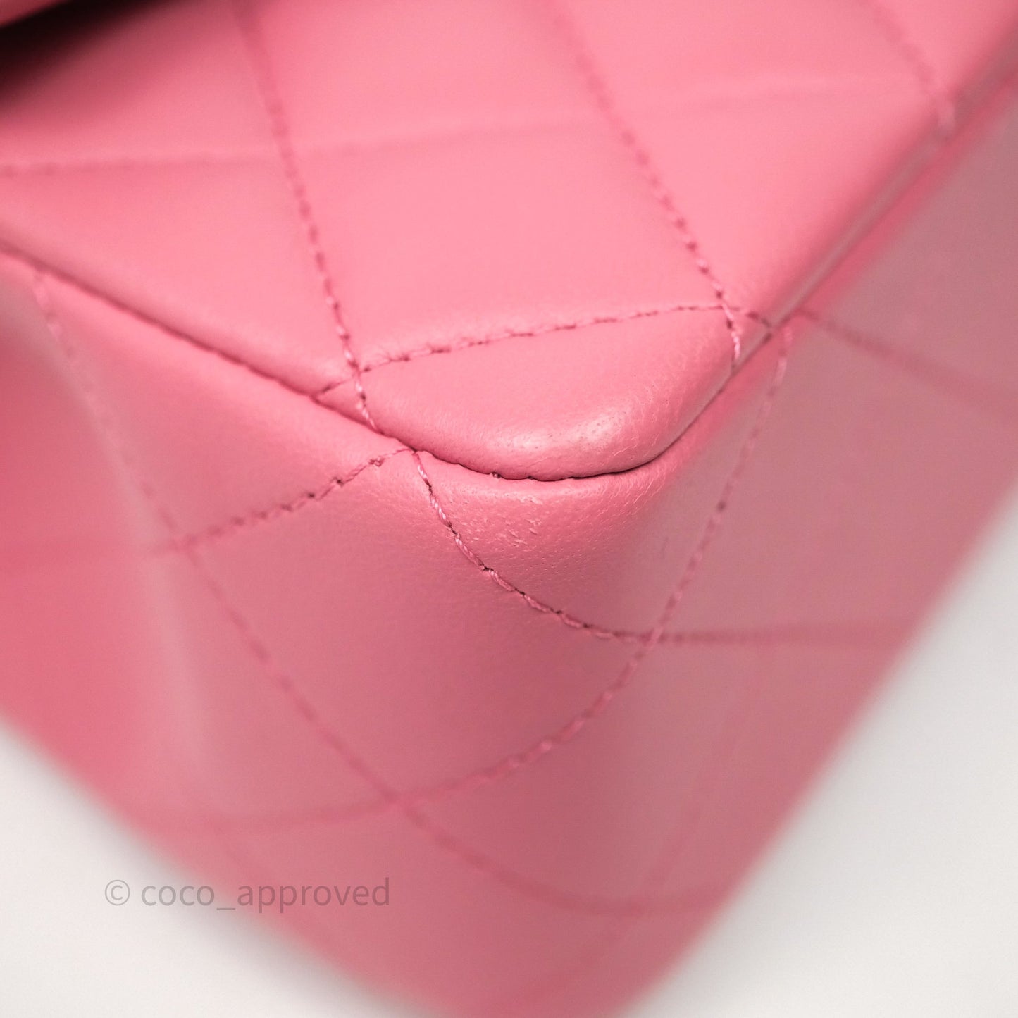Chanel Top Handle Mini Rectangular Flap Pink Lambskin Gold Hardware