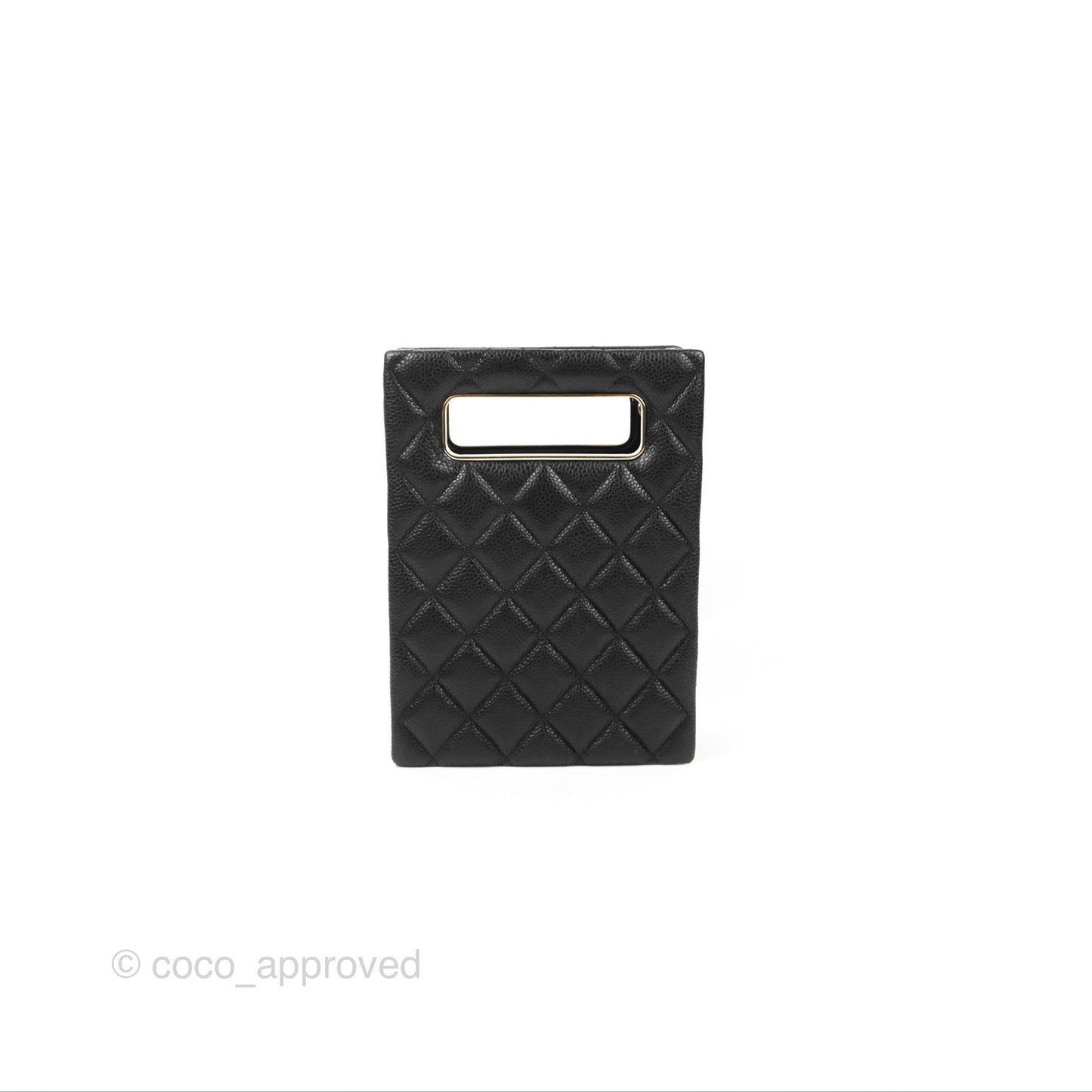 Chanel Evening Bag Black Caviar Gold Hardware 22S