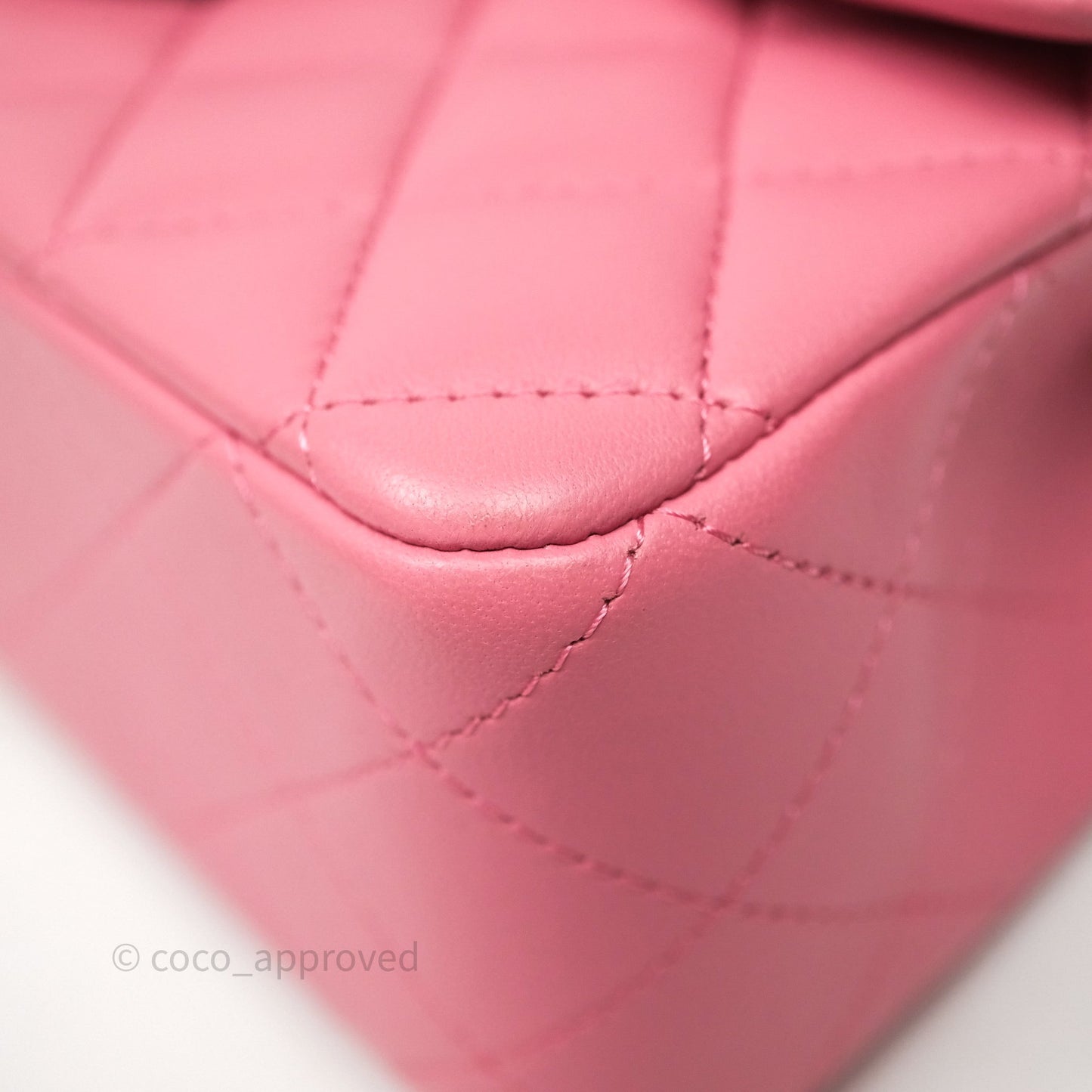 Chanel Top Handle Mini Rectangular Flap Pink Lambskin Gold Hardware