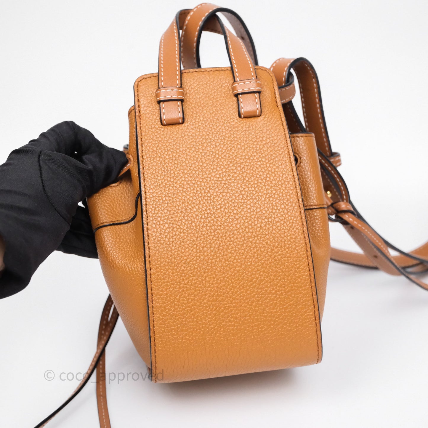 Loewe Mini Hammock Drawstring Tan Calfskin