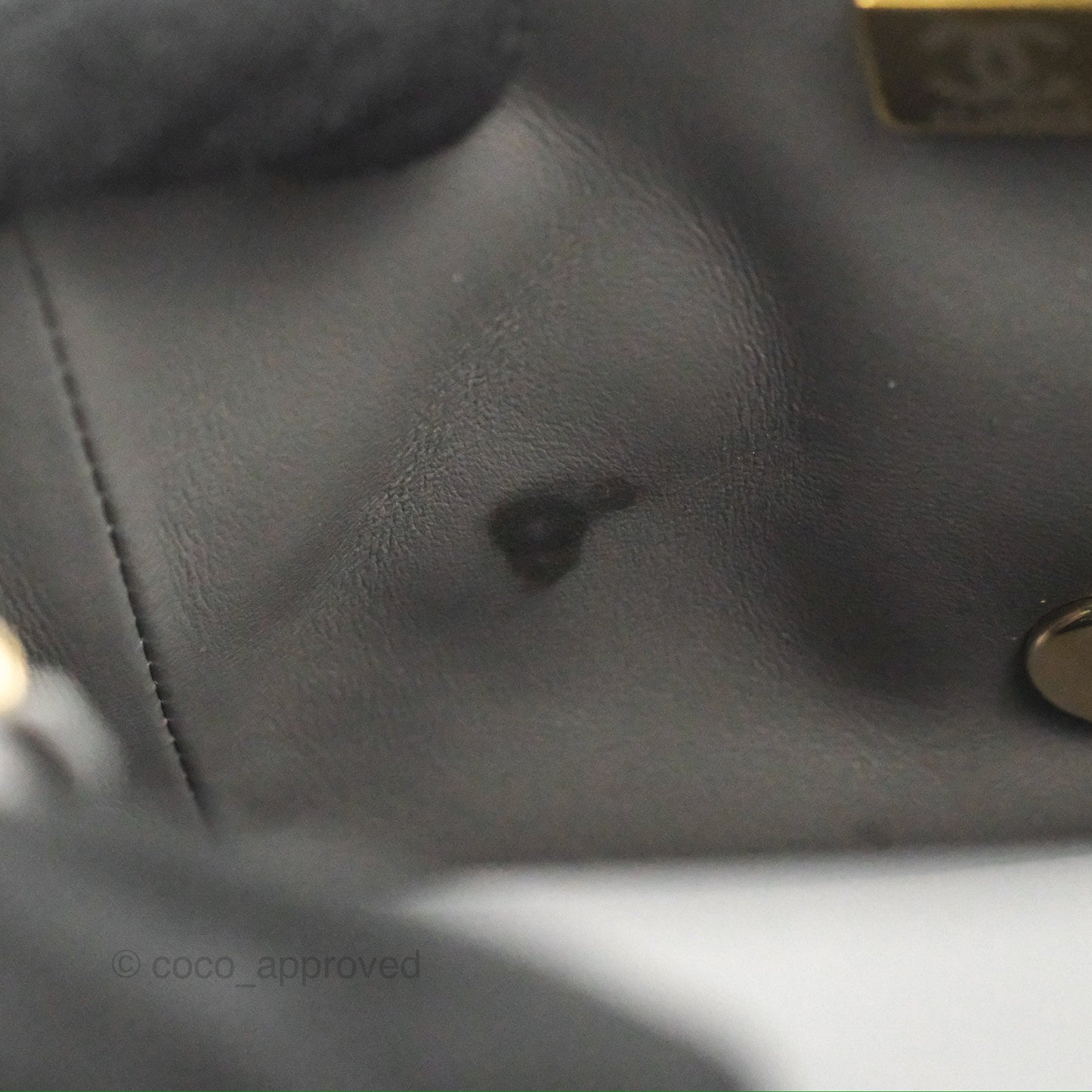 Chanel Quilted Mini Square Grey Lambskin Gold Hardware